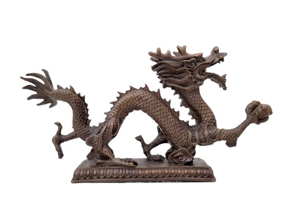 Scultura in bronzo Drago cinese Arte cinese -  Italia