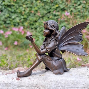 Elfe de la forêt peint à la main ornement en résine décor à la maison  vintage figurines miniatures de jardin de fées accessoires de décoration de  la