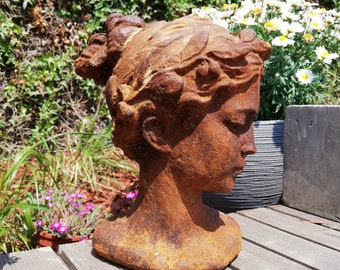 Classical sculpture of a lady - garden bust