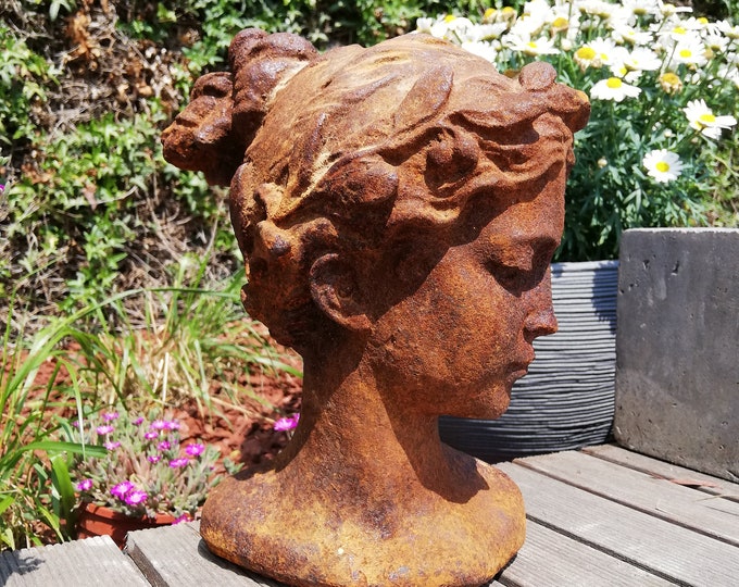 Classical sculpture of a lady - garden bust
