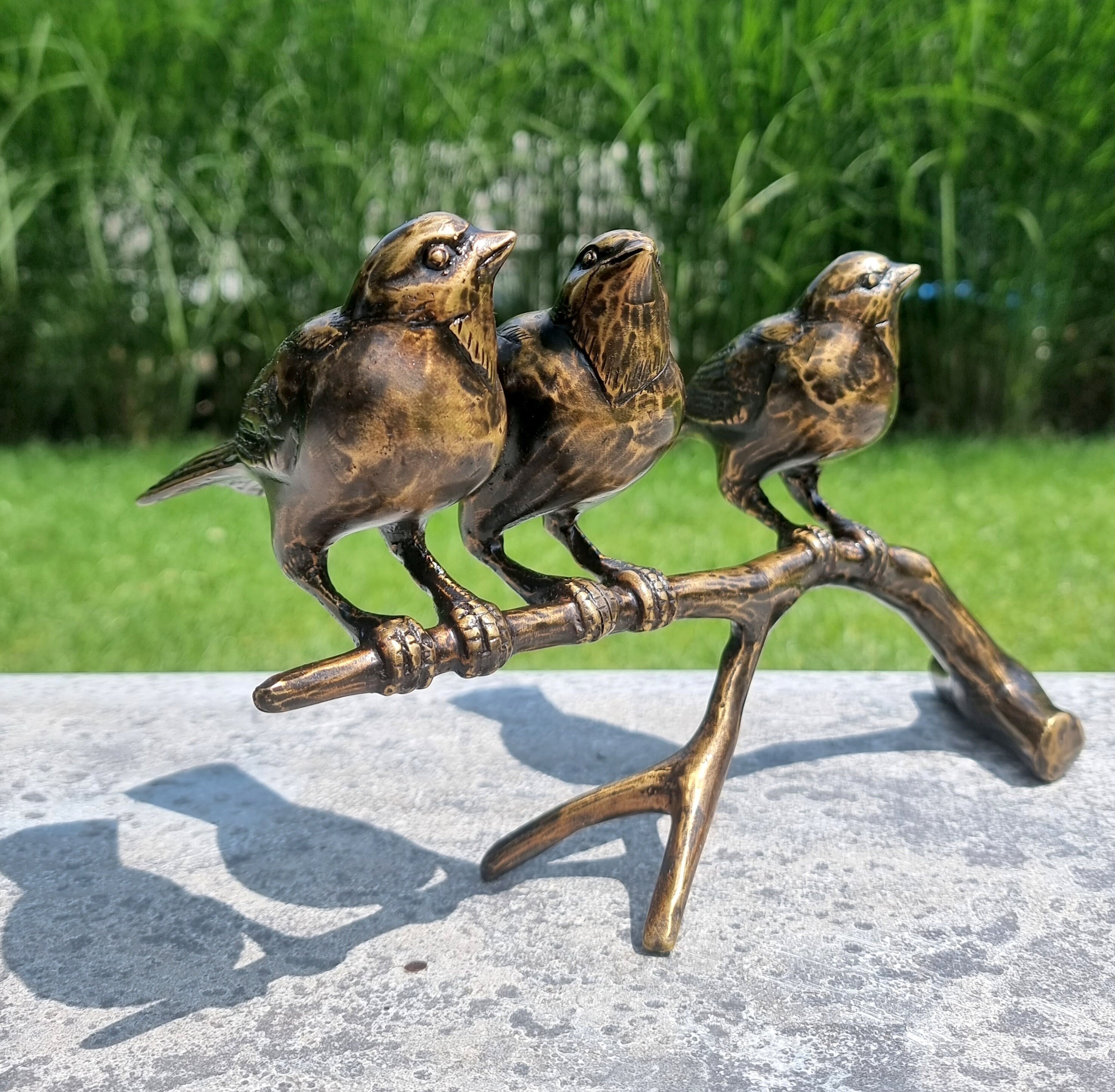 Bronze Birds on Branch Bronze Birds Bronze Statues and Etsy Australia