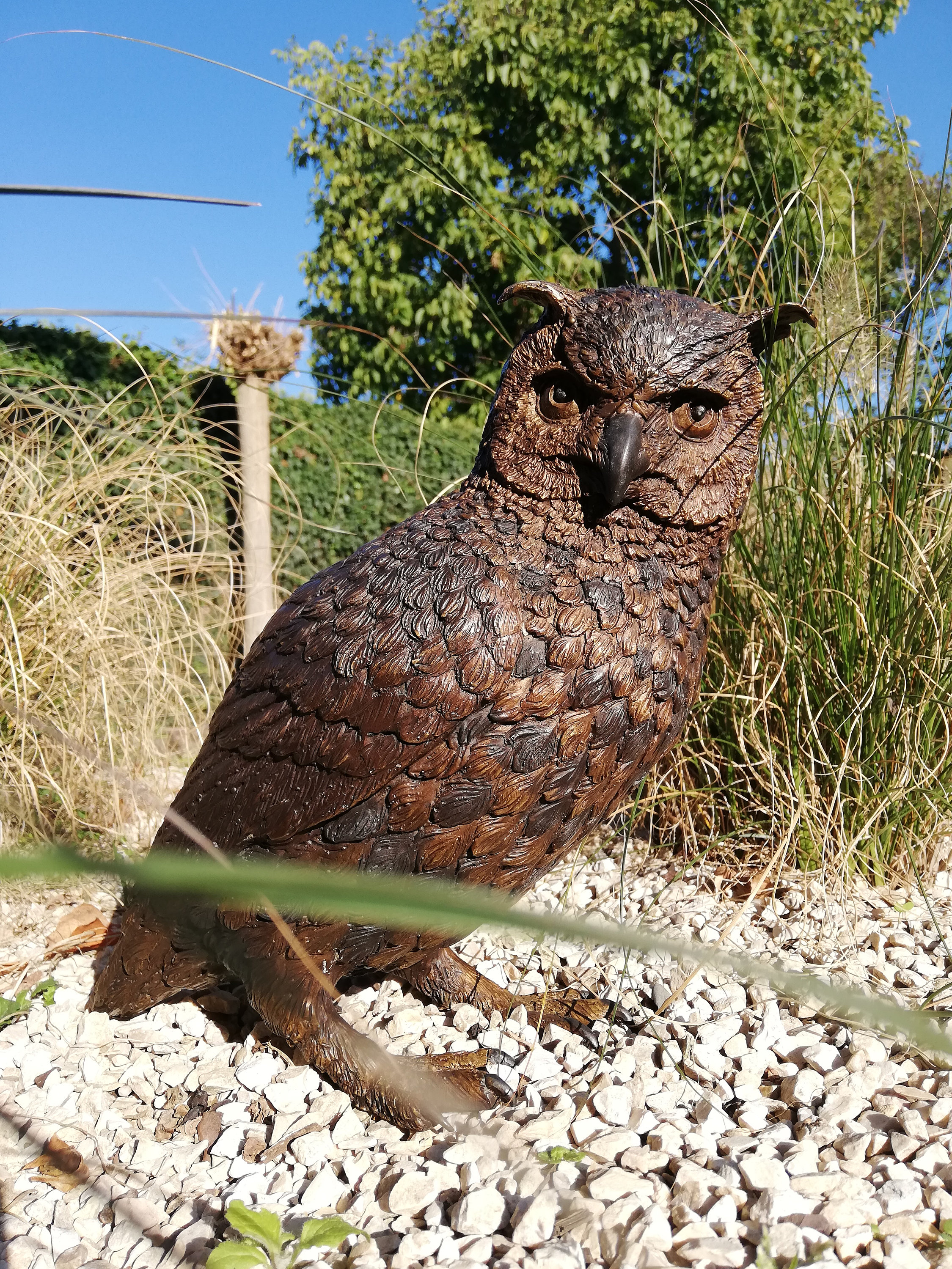 Lifelike bronze owl statue Bronze garden statues Classical owl