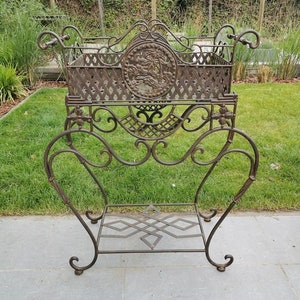 Beautiful large wrought iron flower rack - étagère - wrought iron garden furniture