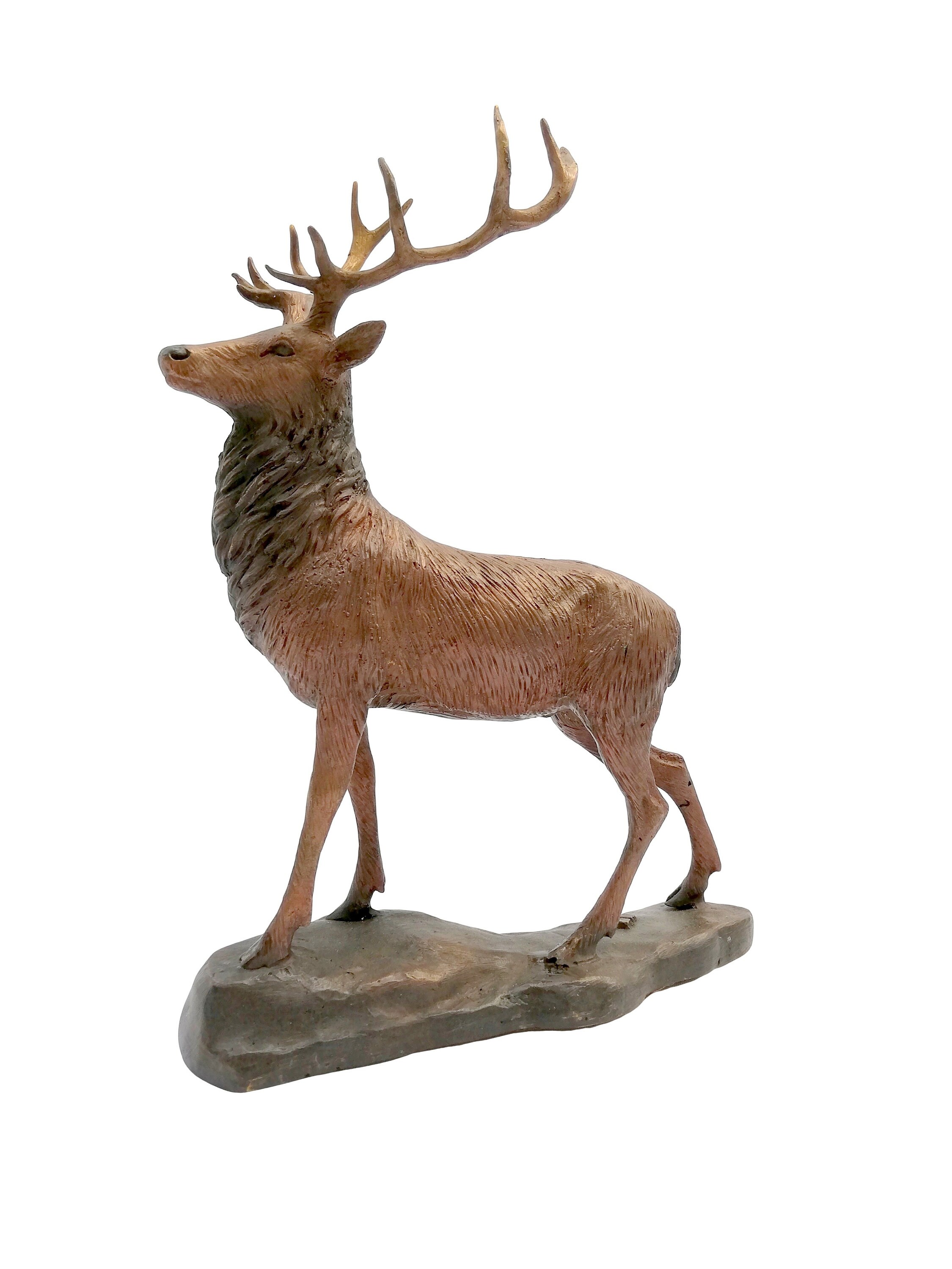 Red deer sculpture - Bronze deer sculpture - hunting lodge decor