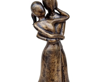 Sculpture en bronze d’un couple embrassé - Cadeau mariage, anniversaire de mariage et fiançailles