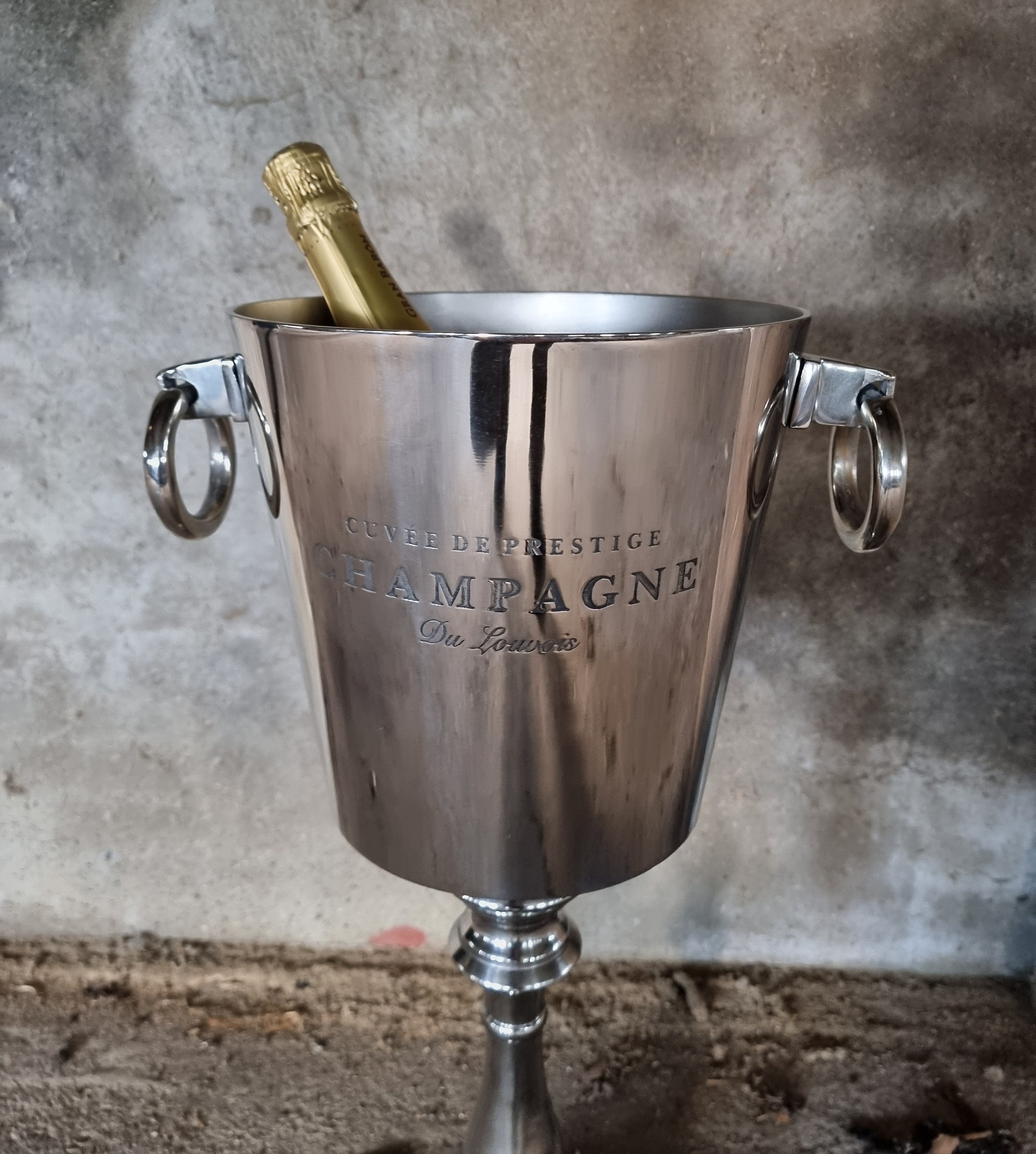 Standing champagne bucket Ice bucket Wine cooler Silver plated