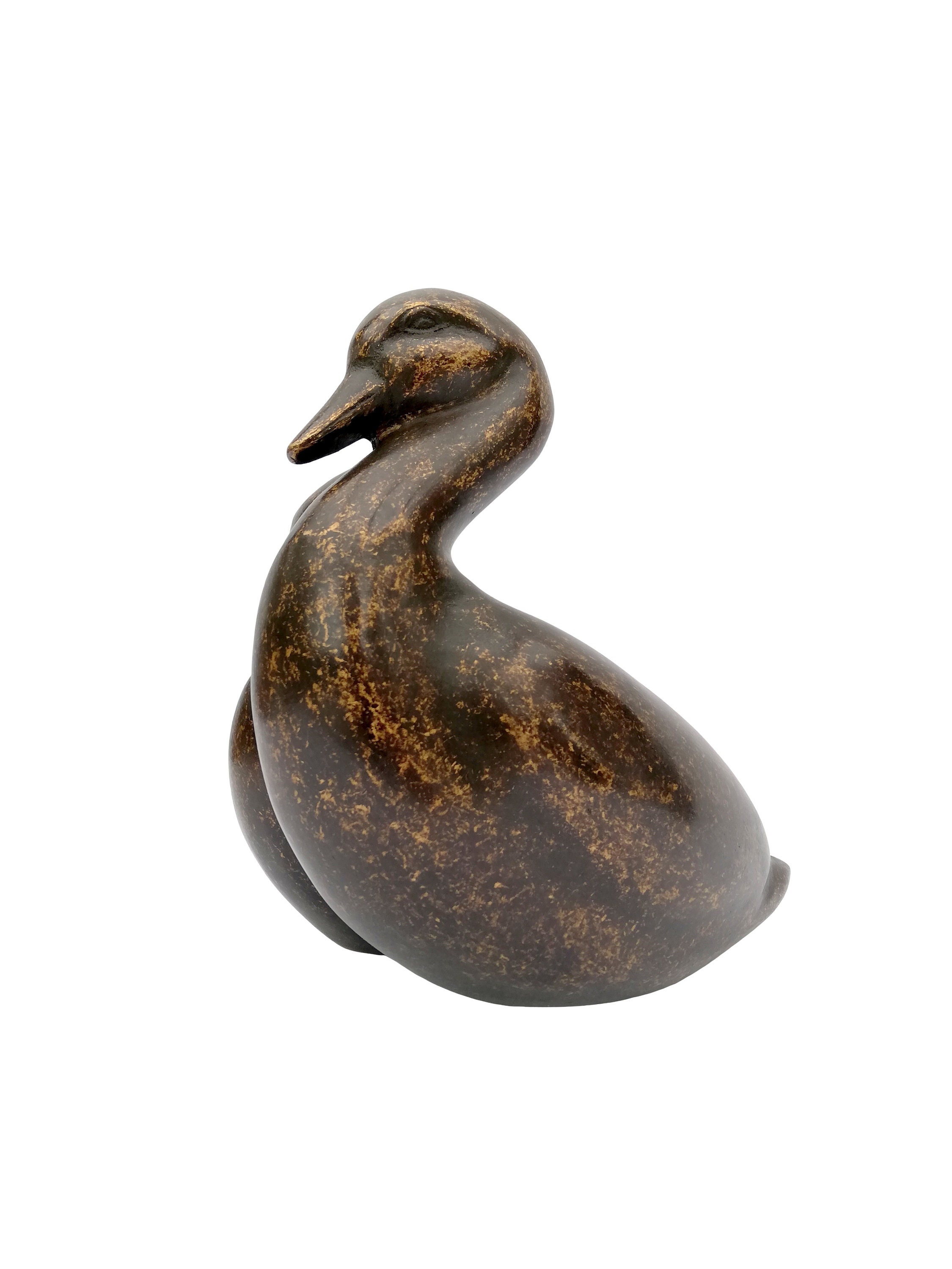 A couple of loving ducks Bronze sculpture