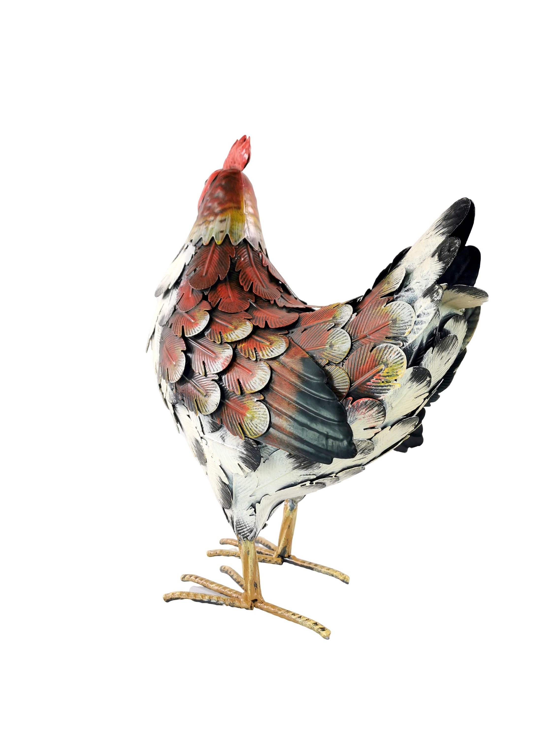 Metal Chicken Garden Sculpture Etsy