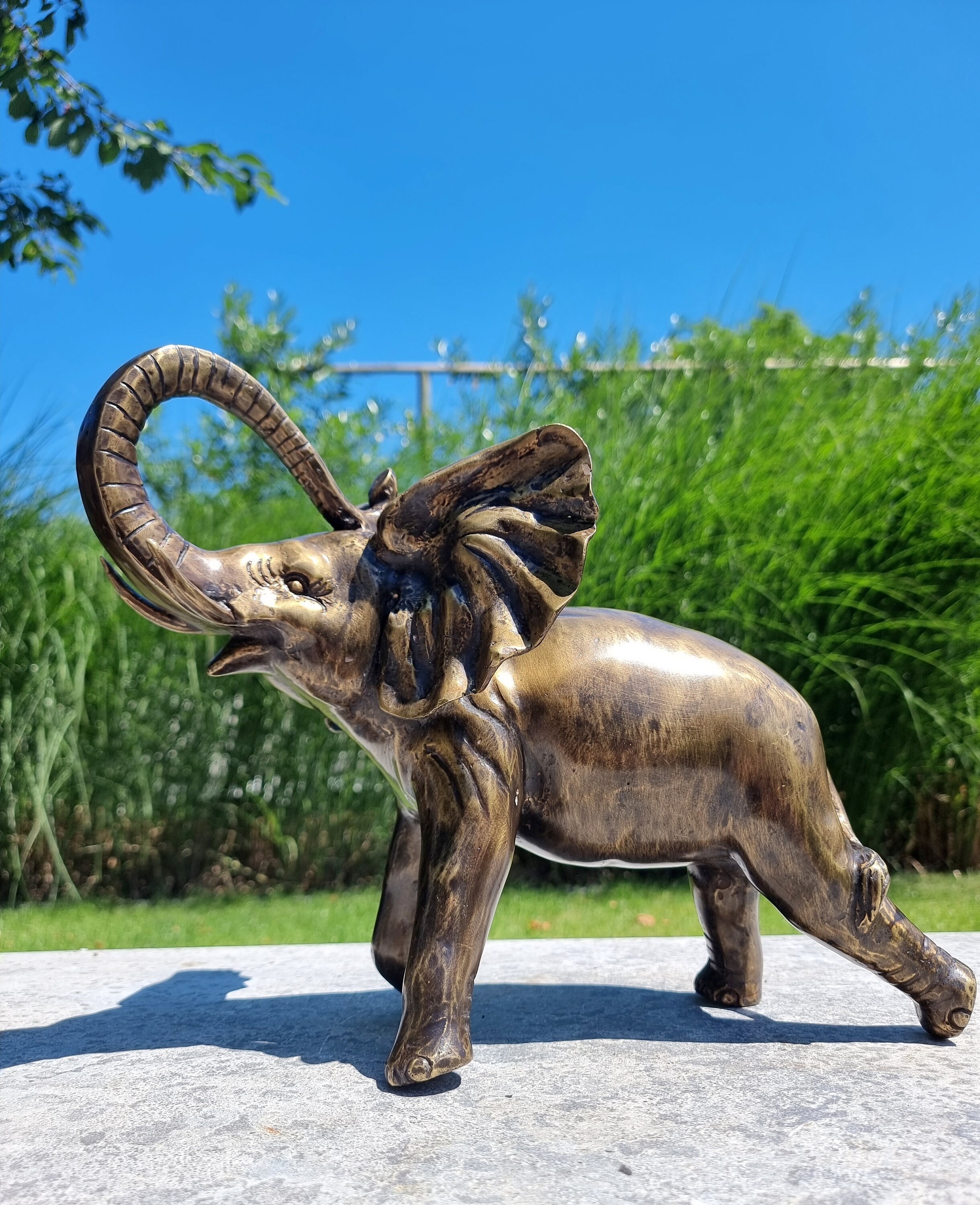 Bronze Elephant Raging Elephant Elephant Home Decor