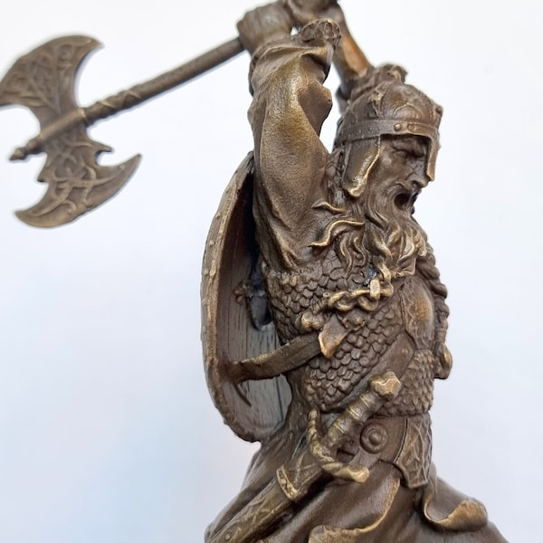 Bronze Viking - Guerrier de bronze - Guerrier hollandais moyen en bronze - Idée cadeau en bronze