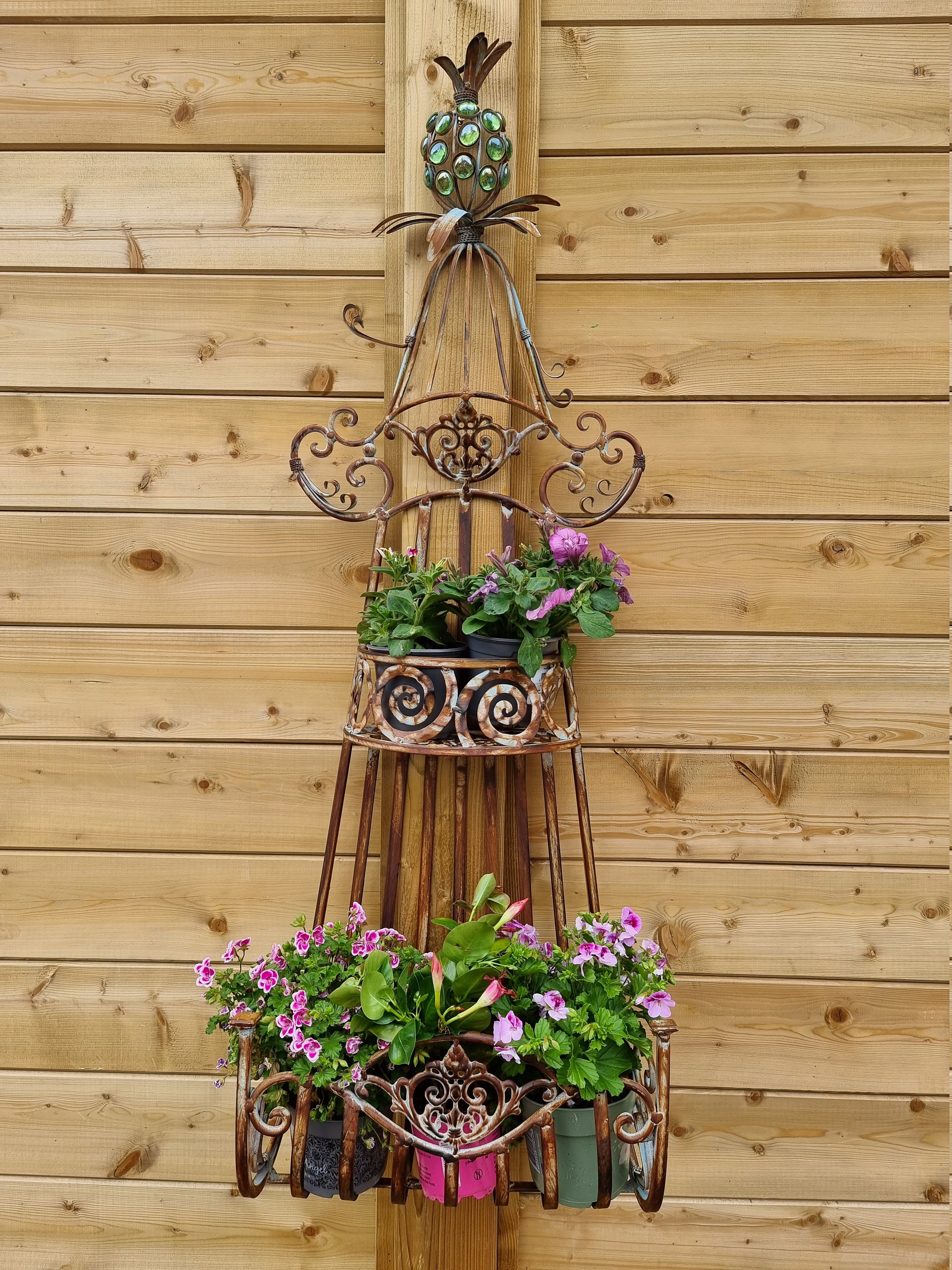 Wall mount flower holder Wrought iron flower baskets Etsy