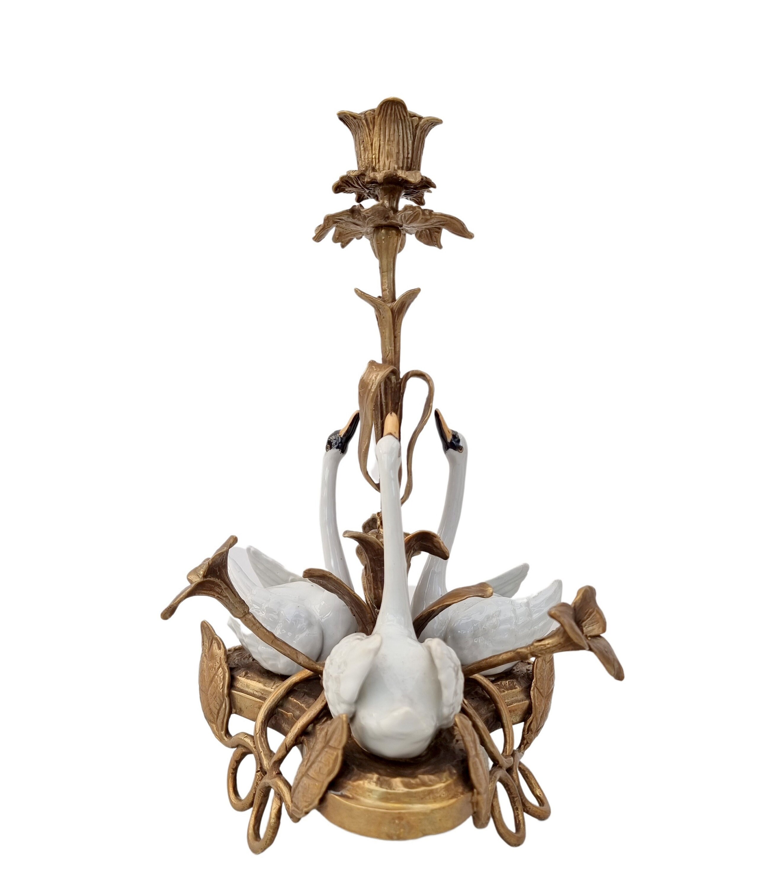 Centerpiece candlestick Table candlestick Bronze candle holder with