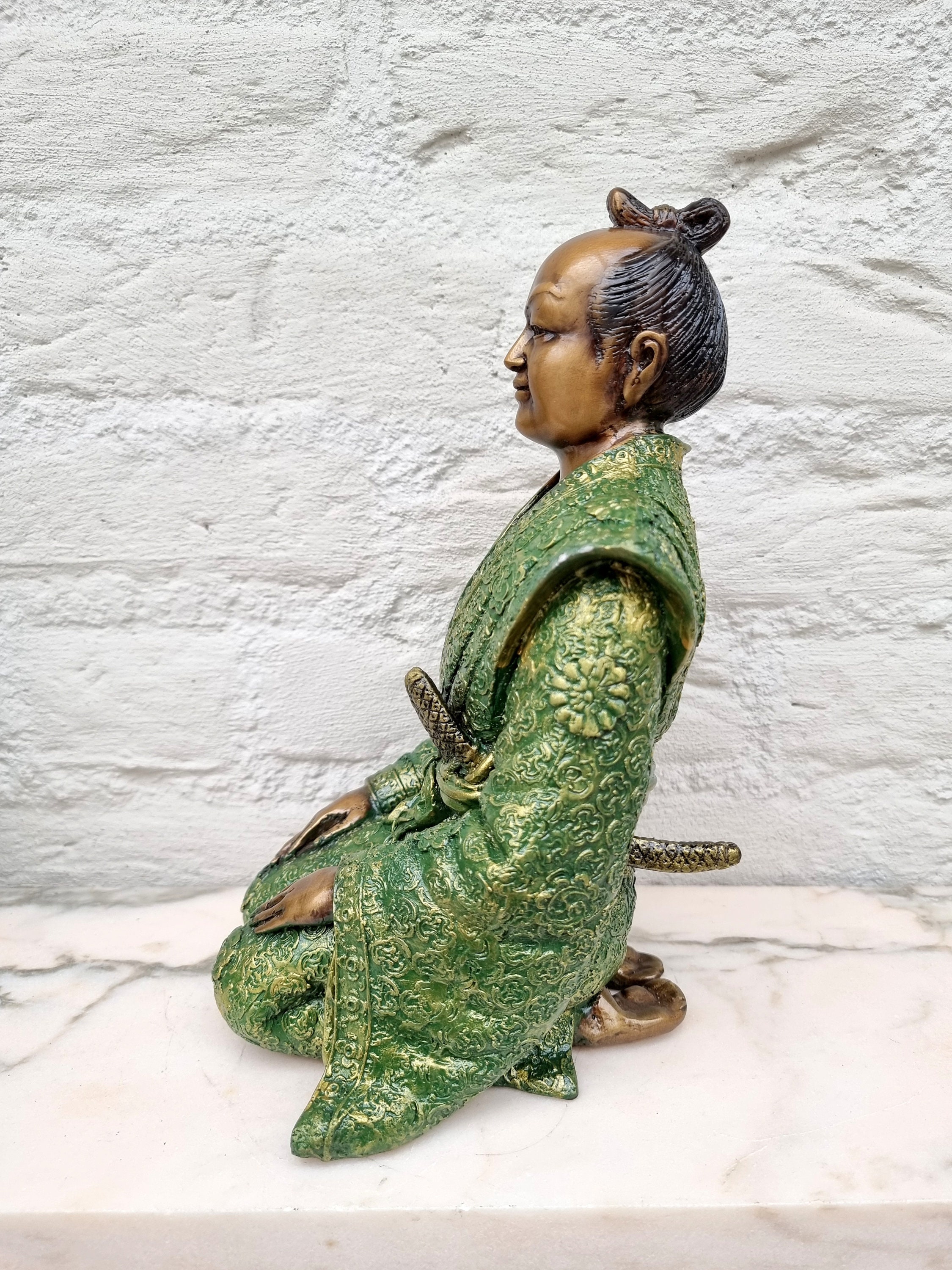 Japanese bronzes Samurai sculptures Asian bronze art