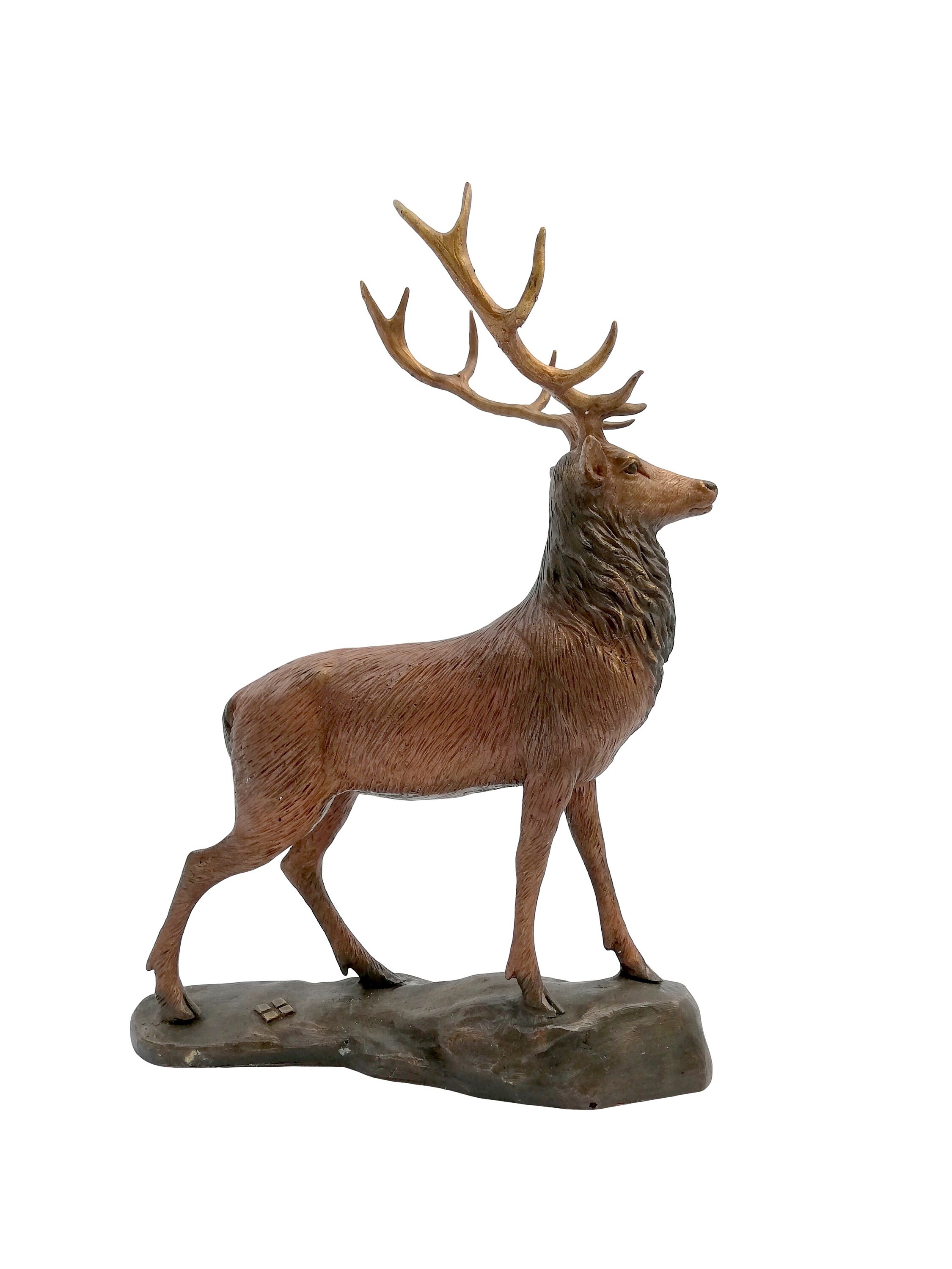 Red deer sculpture Bronze deer sculpture hunting lodge decor