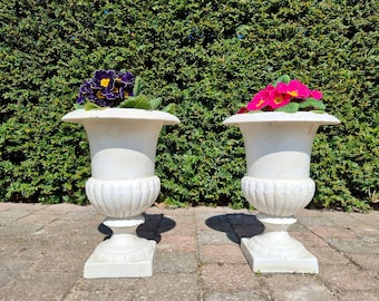 Two Jardinières - Garden vases - cast iron planters