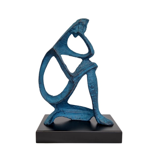 Modern abstract sculpture of a thinking man - The Thinker - Modern version - Decorative gift idea - abstract home decoration