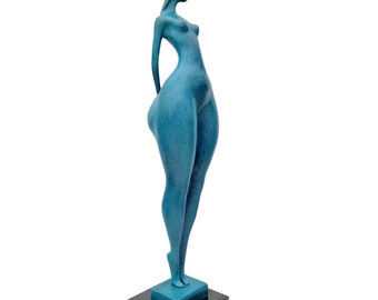 Large bronze sculpture of a woman - Abstract design - Minimalistic bust