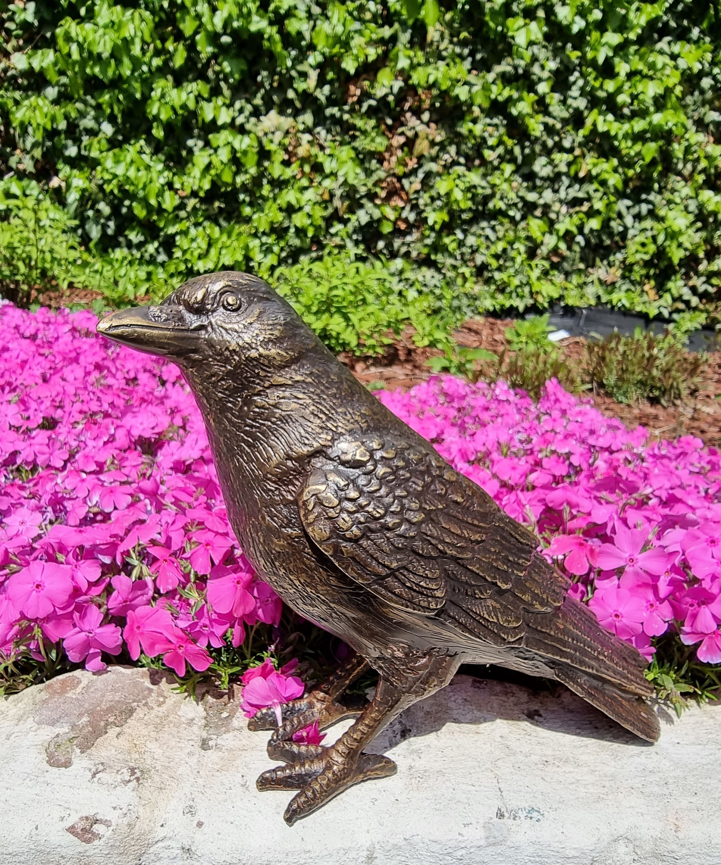 Lifelike bronze bird Garden statues Garden ornaments Bronze
