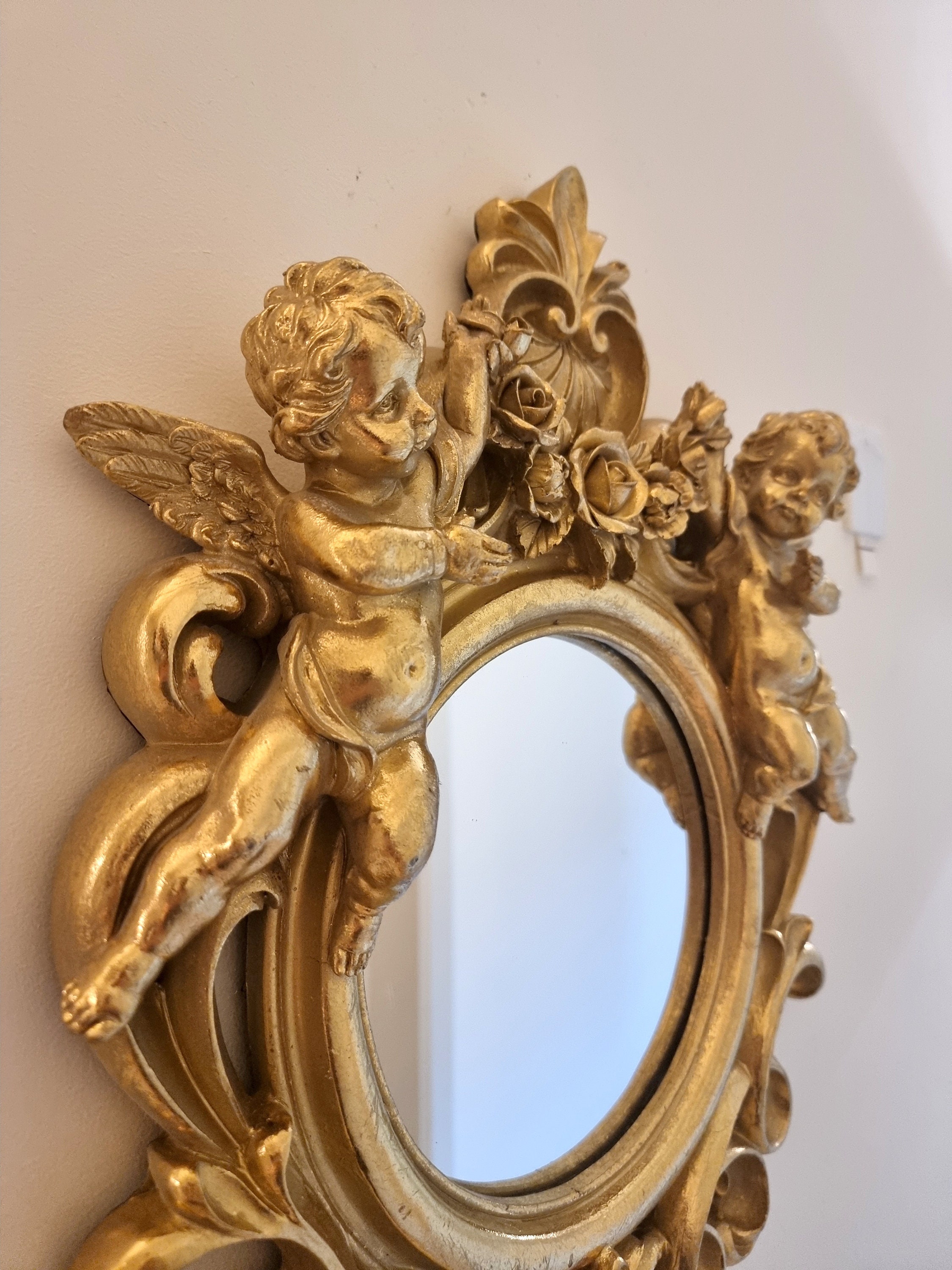 Mirror & Face Hand Bronze Silver & Angels XIX ° # Angels Miror