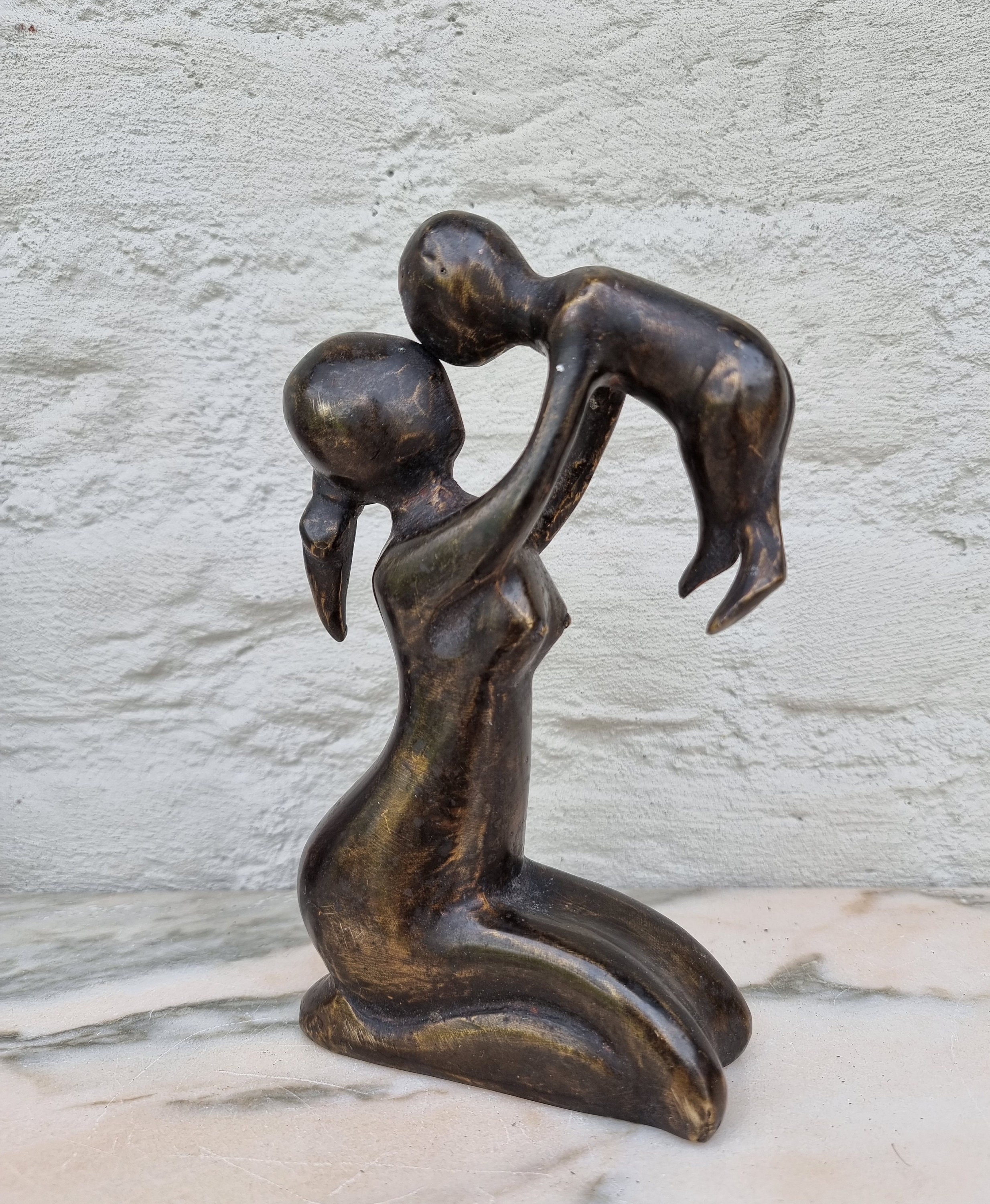 Bronze statue of a mother with child Gift for mother Etsy