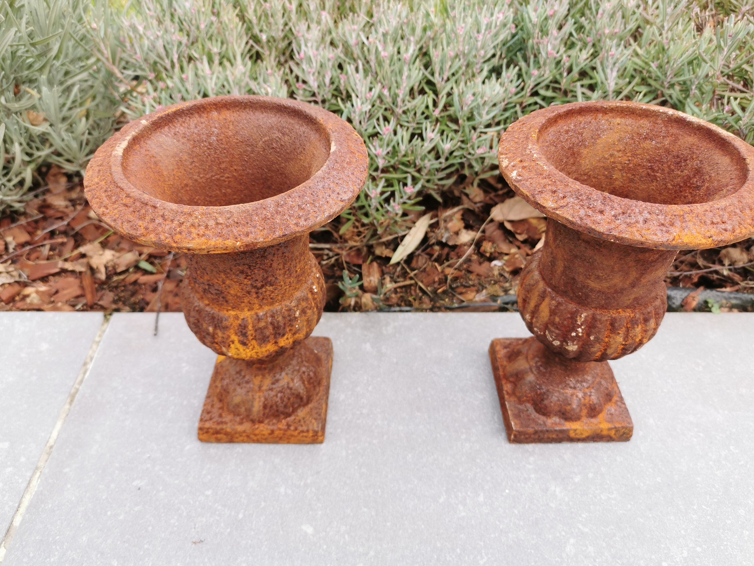 Lovely cast iron planters Antique style Cottage garden decor