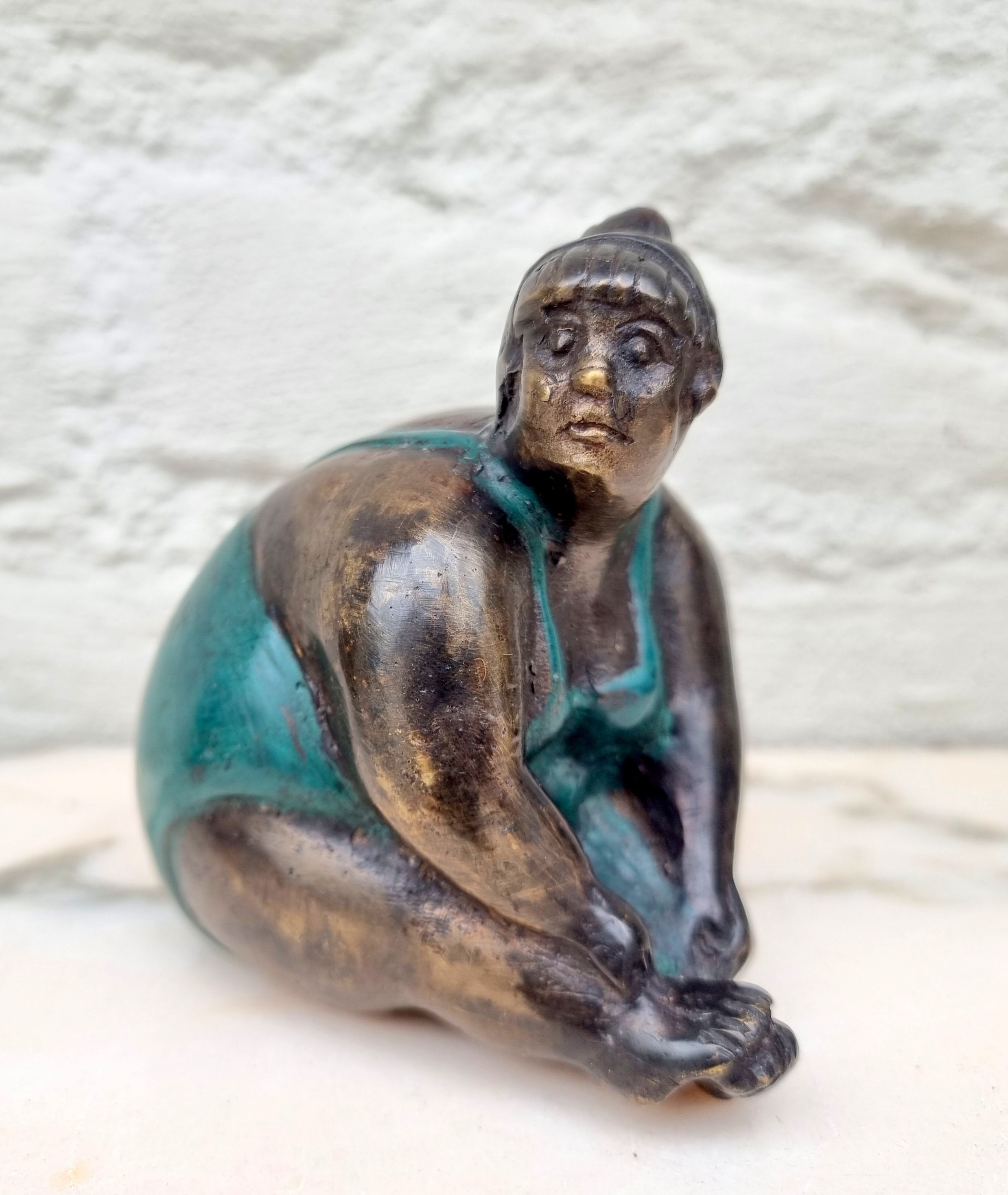 Ladies in bathing suit Bronze figurines Bronze decor ornaments