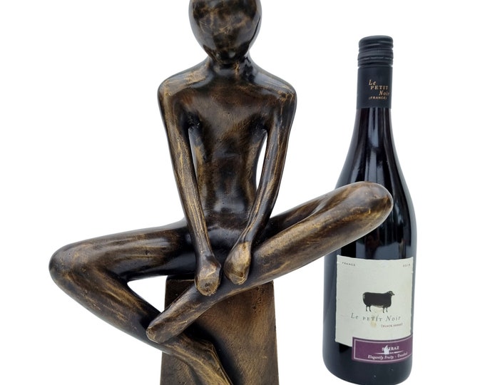 Meditating Person - Seated Bronze person - Abstract bronze art