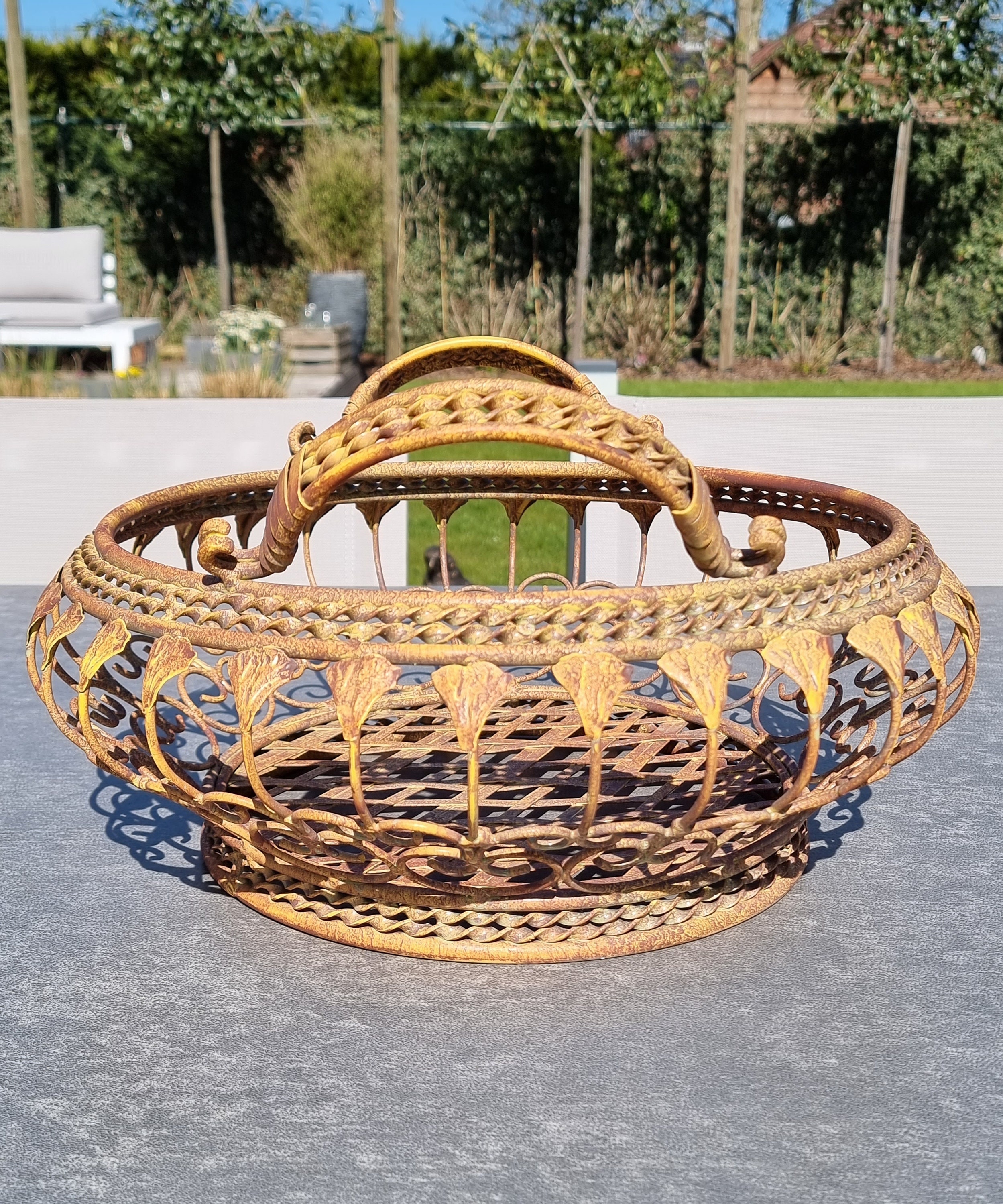 Wrought Iron Flower Basket Garden Flower Baskets Cottage Etsy