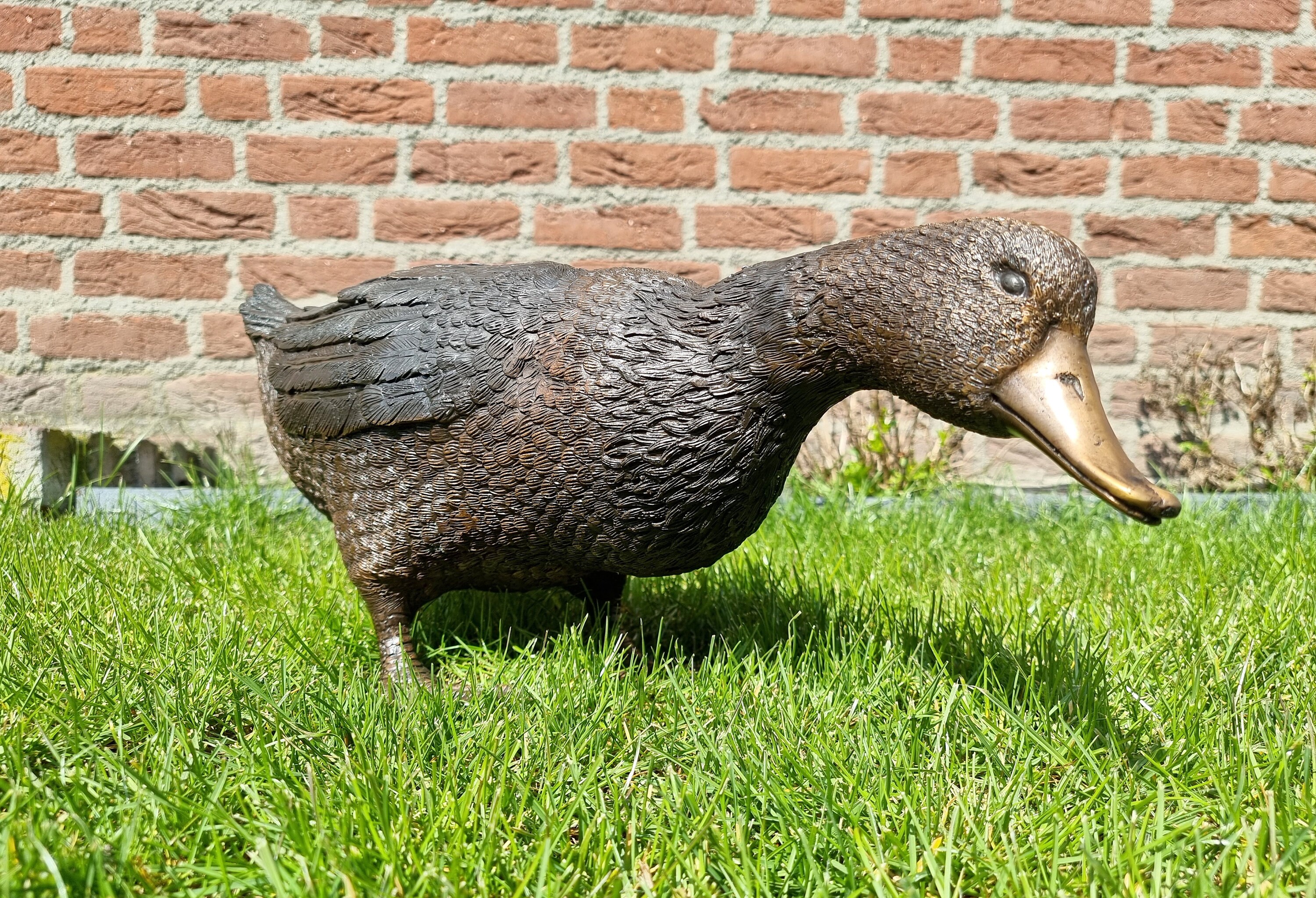 Large bronze goose Garden statue Bronze garden sculptures