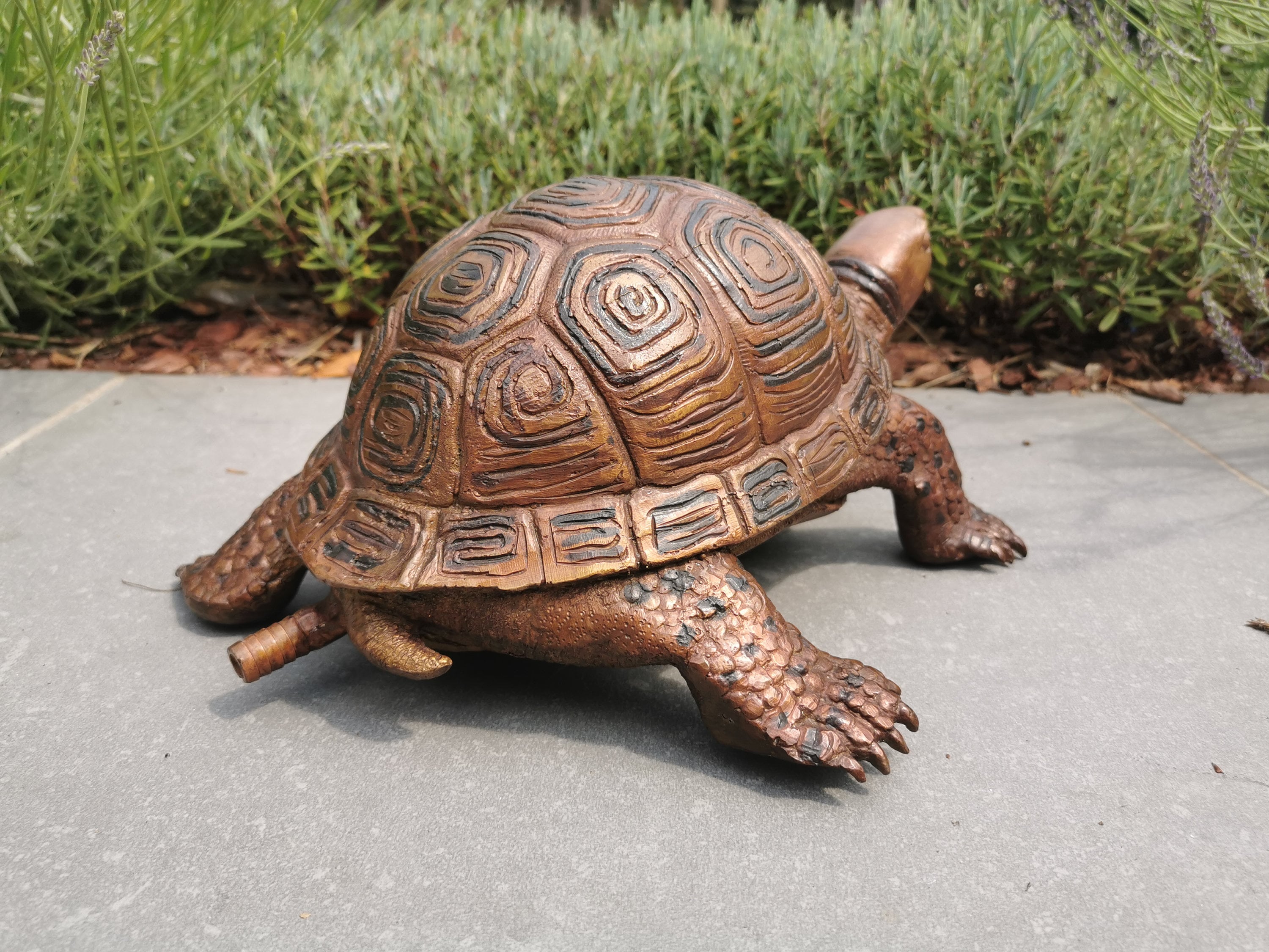 Bronze lifelike turtle Pond Fountain Garden sculpture