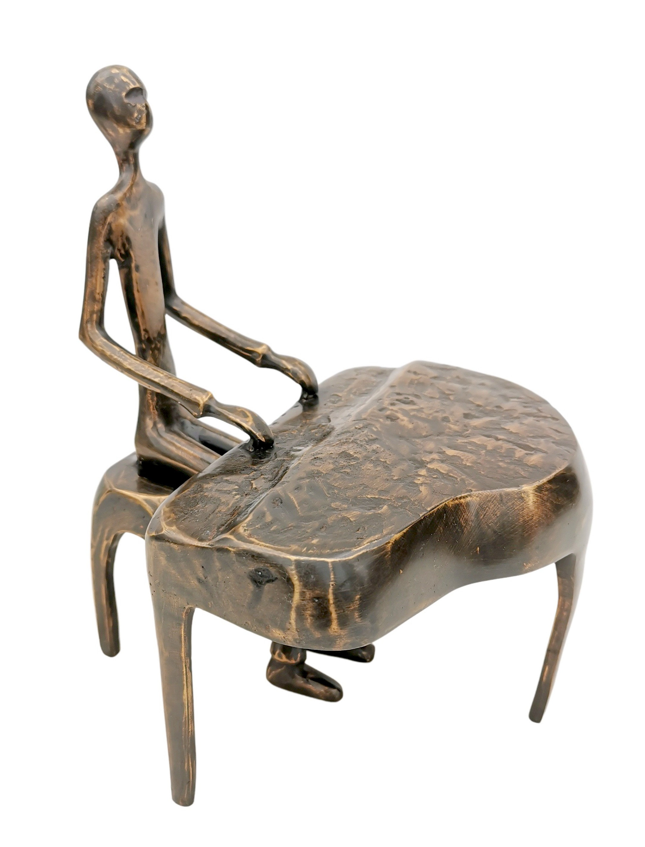 Bronze figure of a man at the piano Piano player Decorative piano
