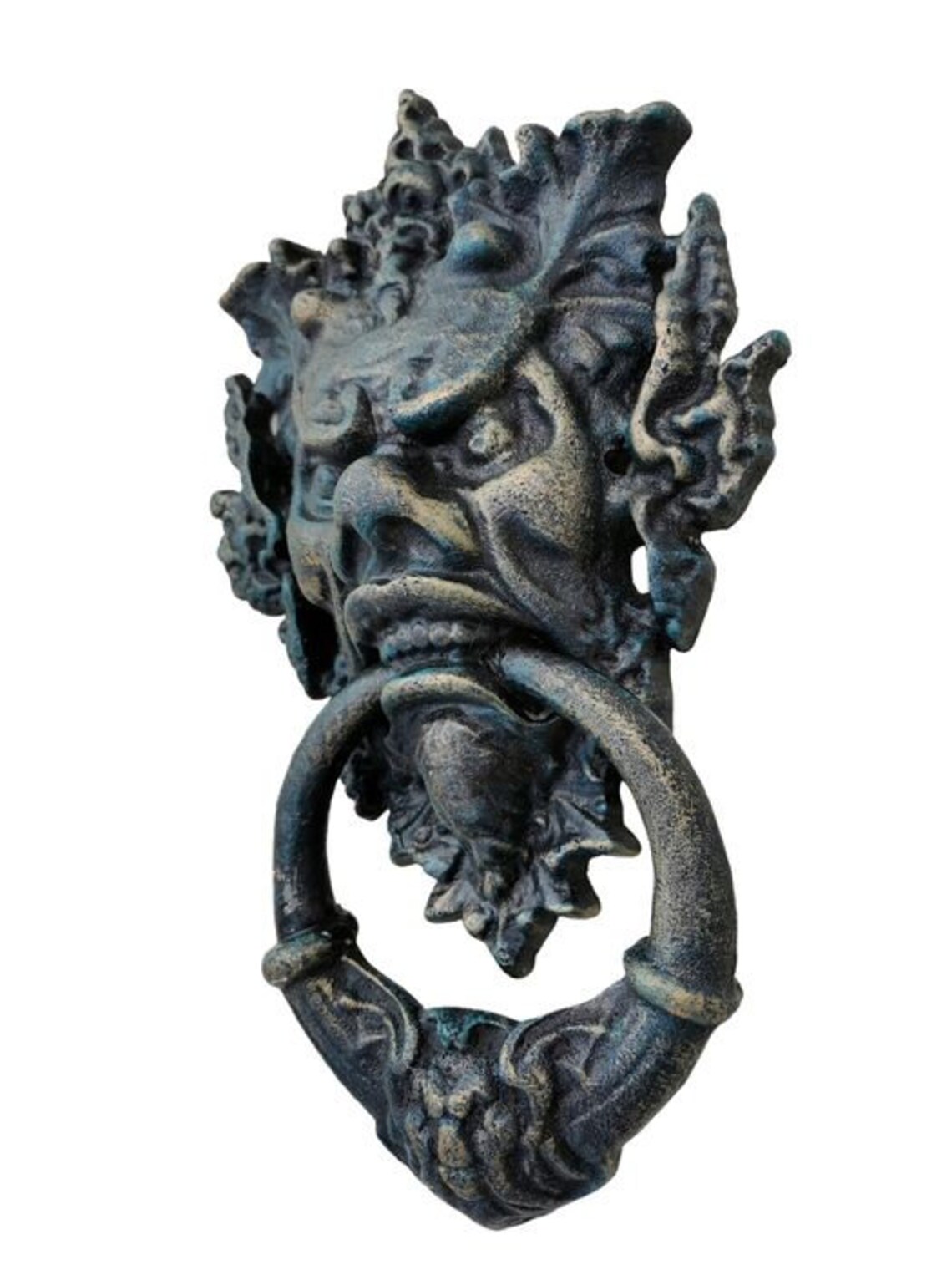 Cast Iron Devil Face Door Knocker Etsy