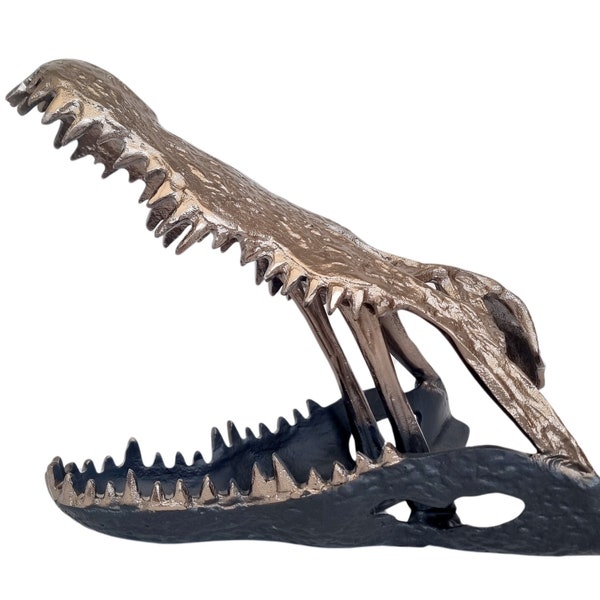 Crâne de crocodile en aluminium - Crâne de reptile - têtes d'animaux décoratives - Alligator et crocodiles