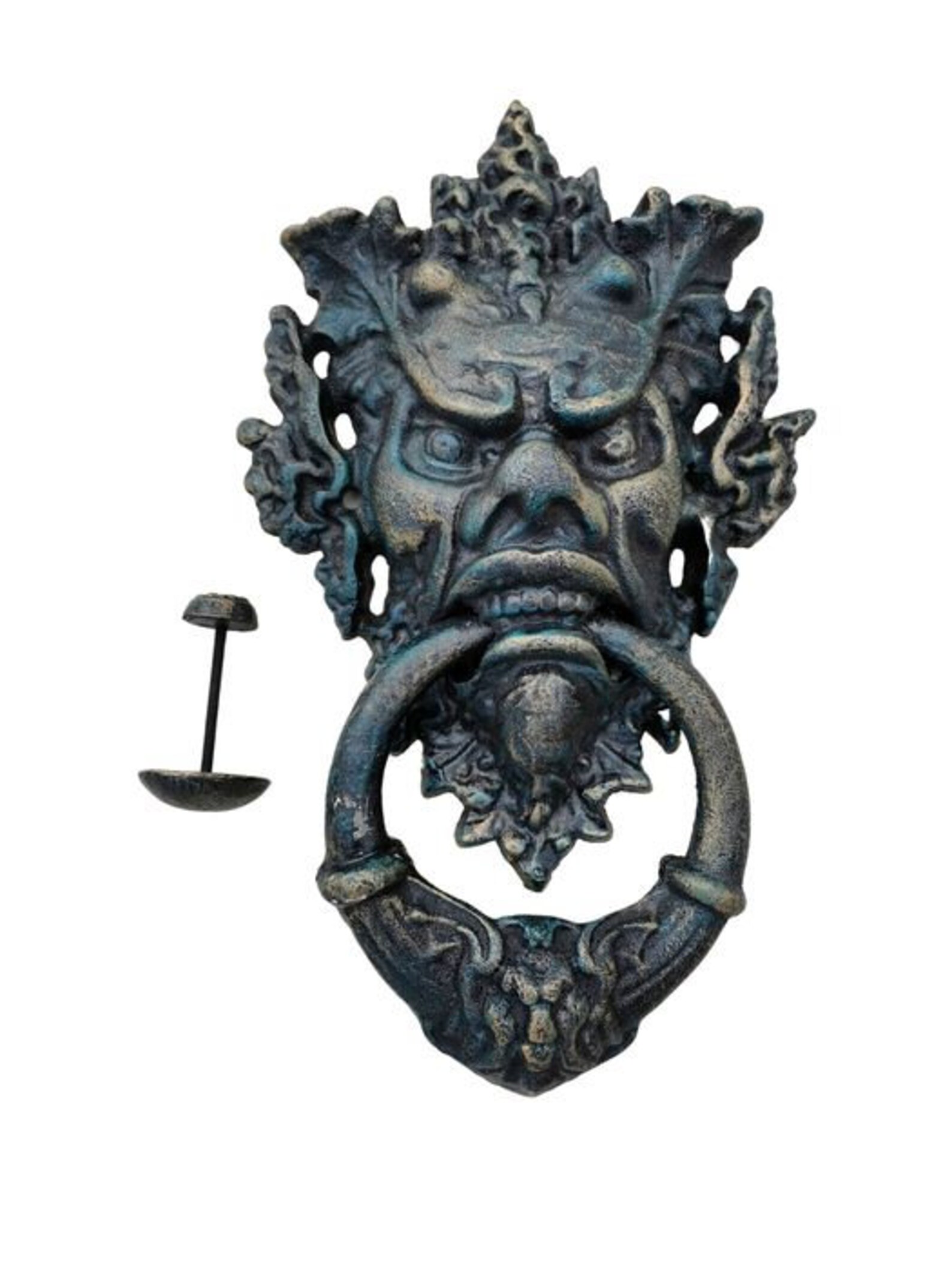 Cast Iron Devil Face Door Knocker Etsy