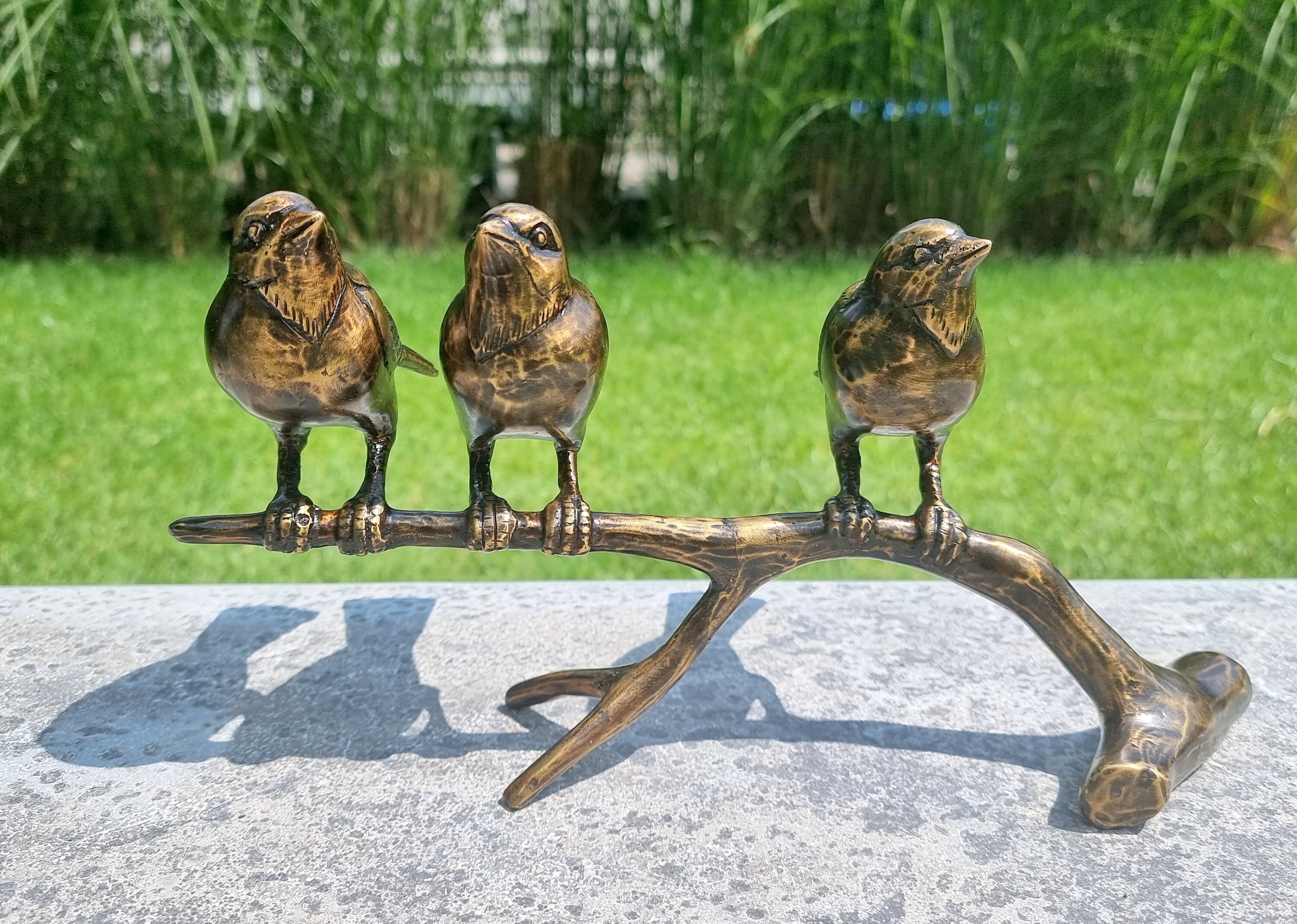 Bronze Birds on Branch Bronze Birds Bronze Statues and Etsy Australia