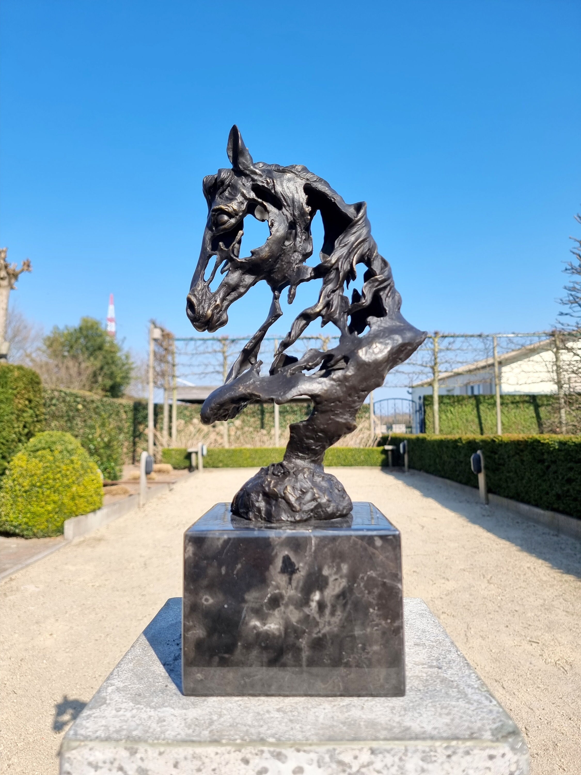 Horse head in bronze Modernist horse Bronze gift idea