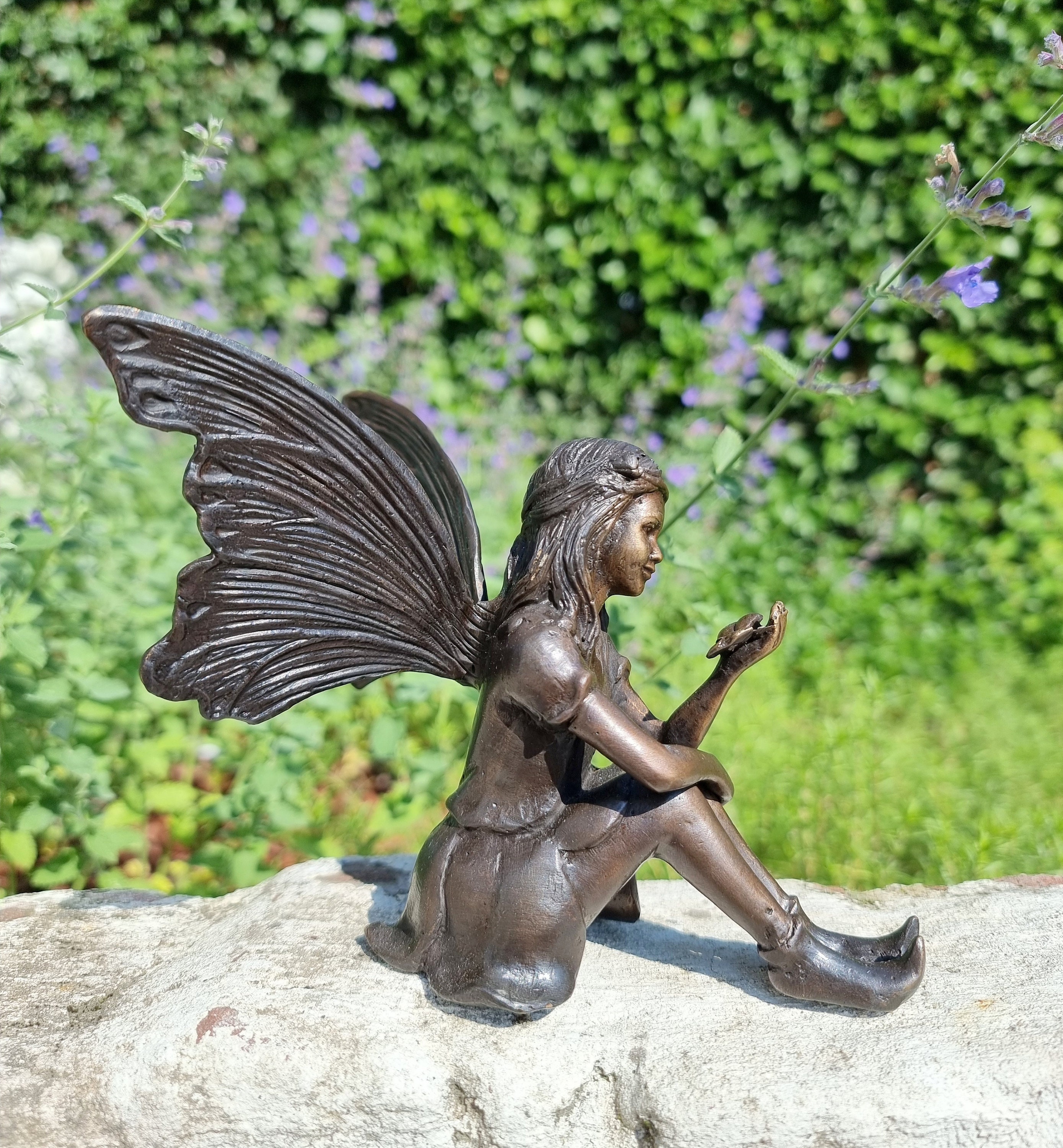 Porte de fée en pierre lutin, Figurine solaire, ornement de jardin