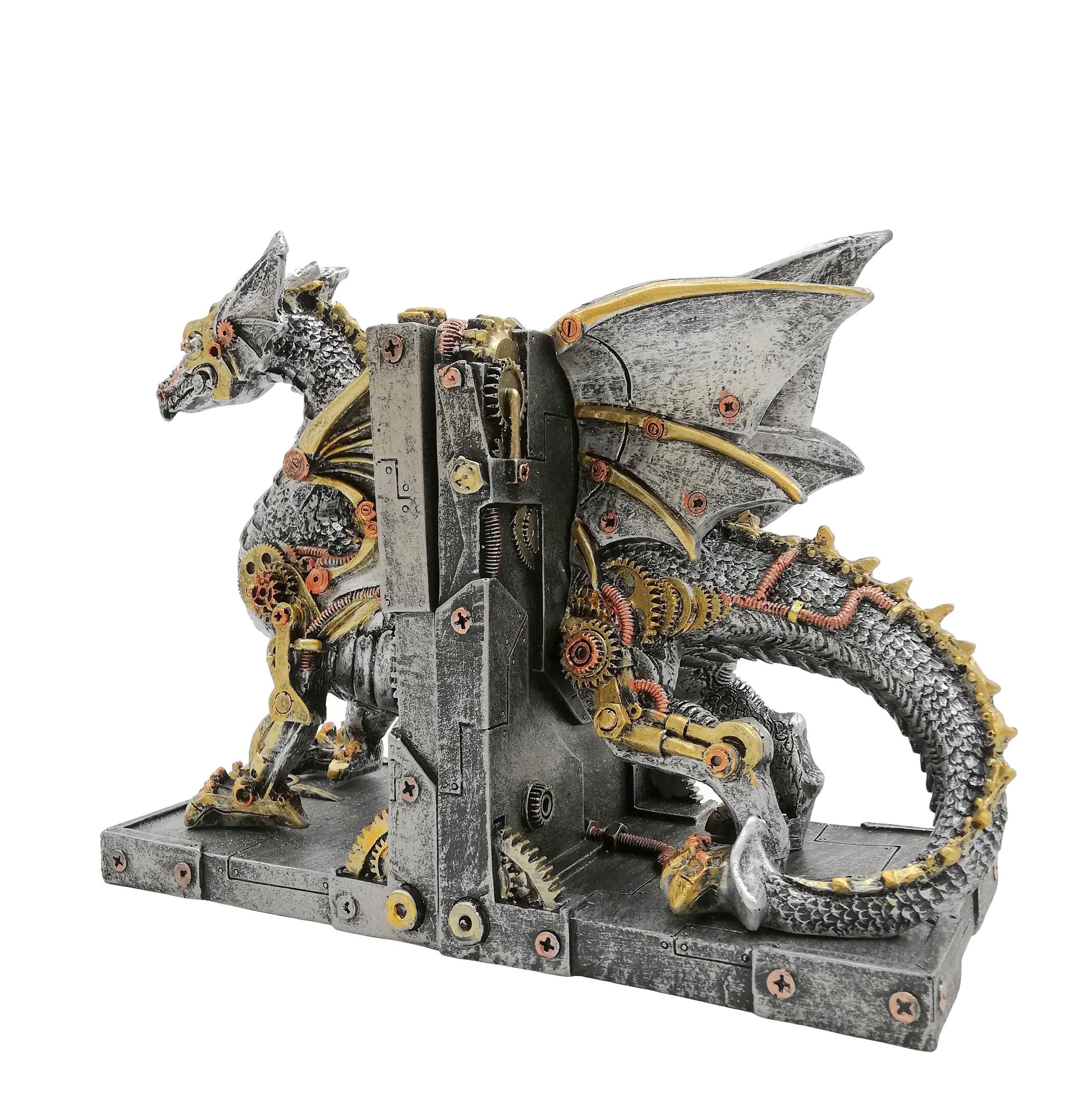 Dragon bookends steampunk & Fantasy