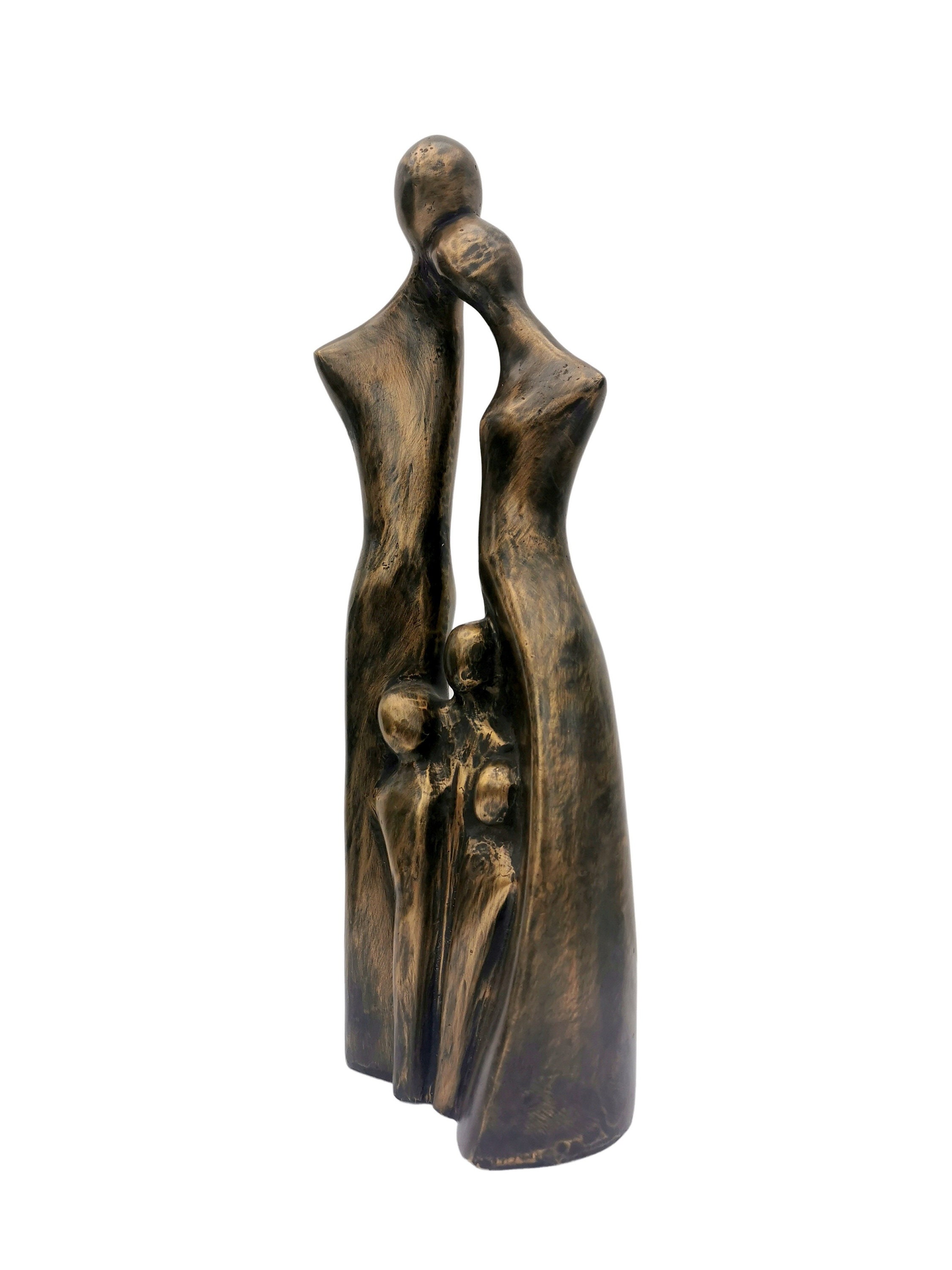 Bronze family Bronze statue of a family Mother, father and children