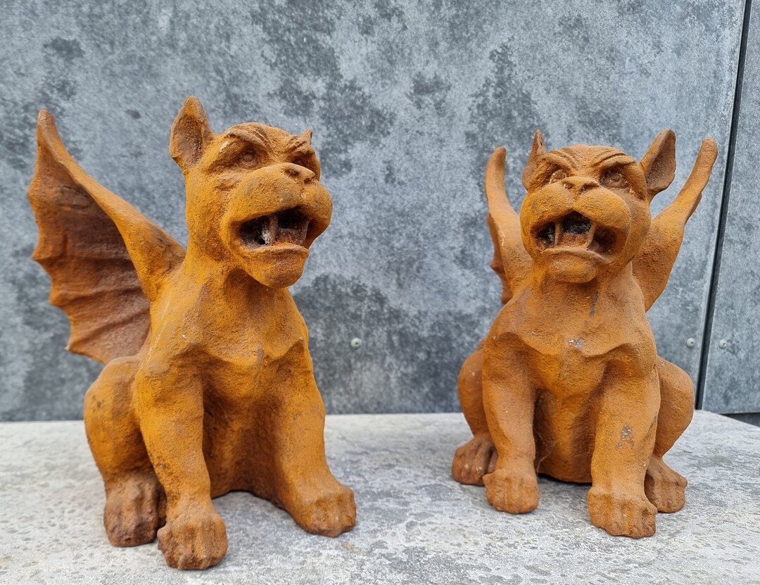 Cast Iron Dragons Gargoyles Entrance Sculptures Gate and Entrance