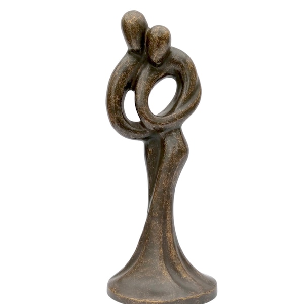 Sculpture en bronze - amour éternel - couple