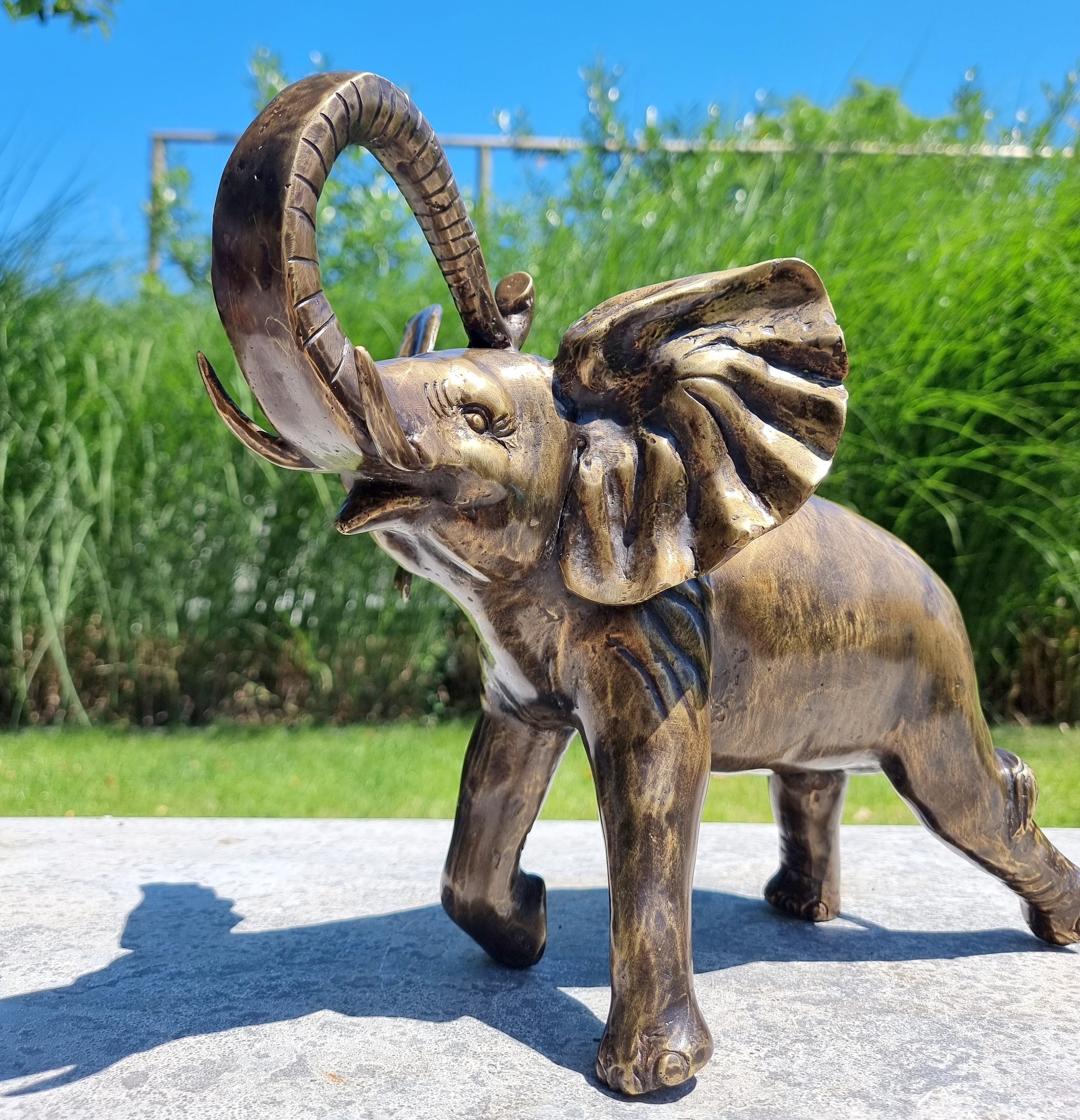Bronze Elephant Raging Elephant Elephant Home Decor
