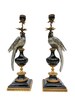 Porcelain candlesticks with bronze ornaments - Parrots - Empire style 