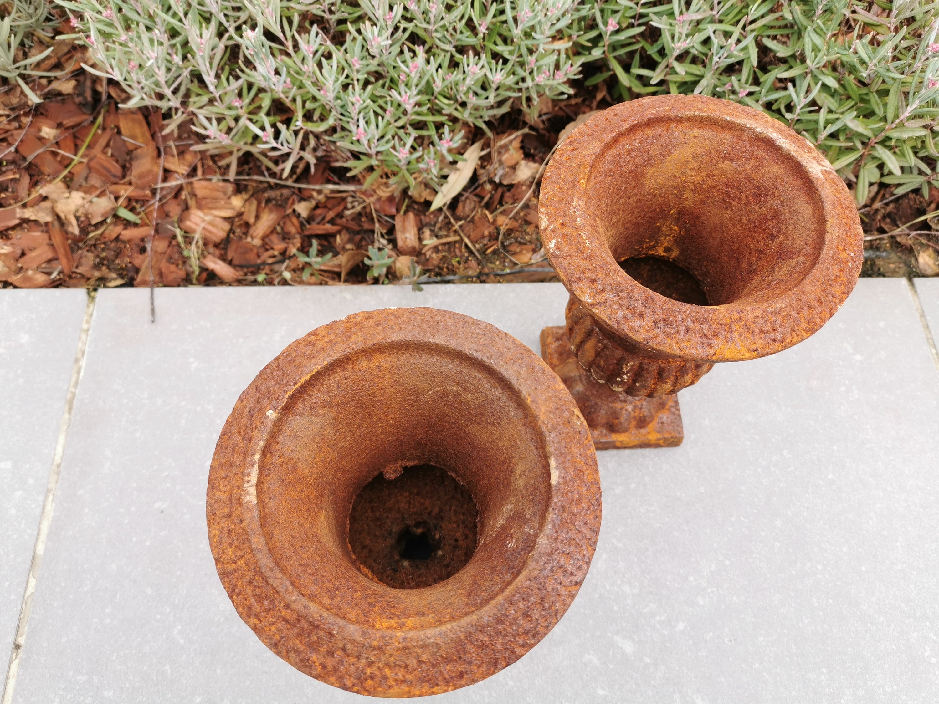 Lovely cast iron planters Antique style Cottage garden decor