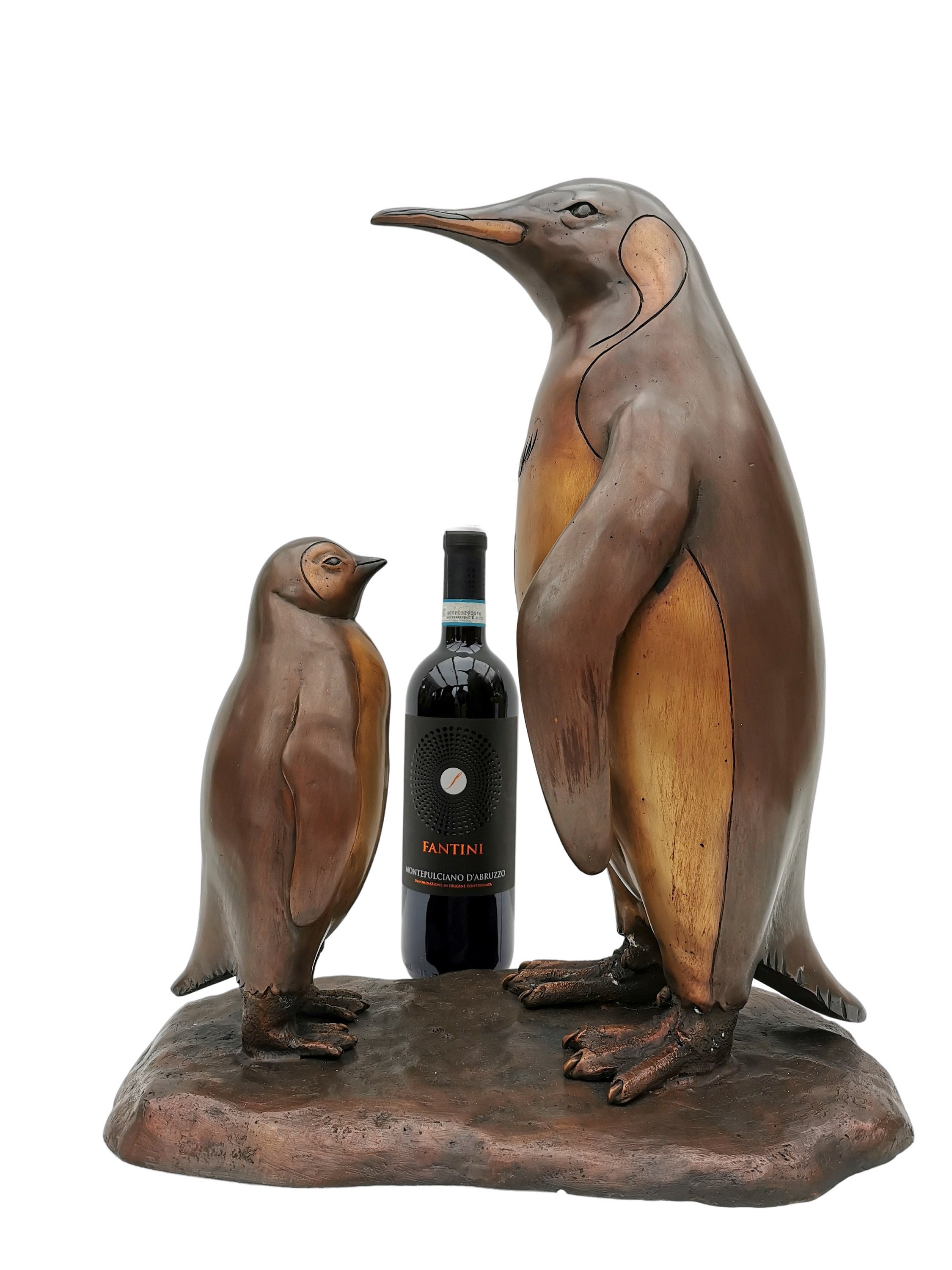 Lifelike Bronze Sculpture of 2 Penguins Mother and Baby Etsy UK