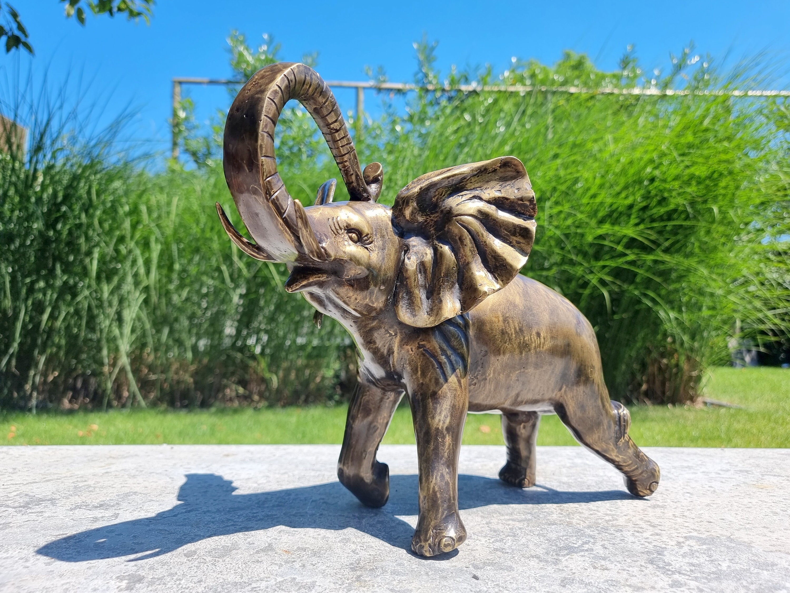 Bronze Elephant Raging Elephant Elephant Home Decor