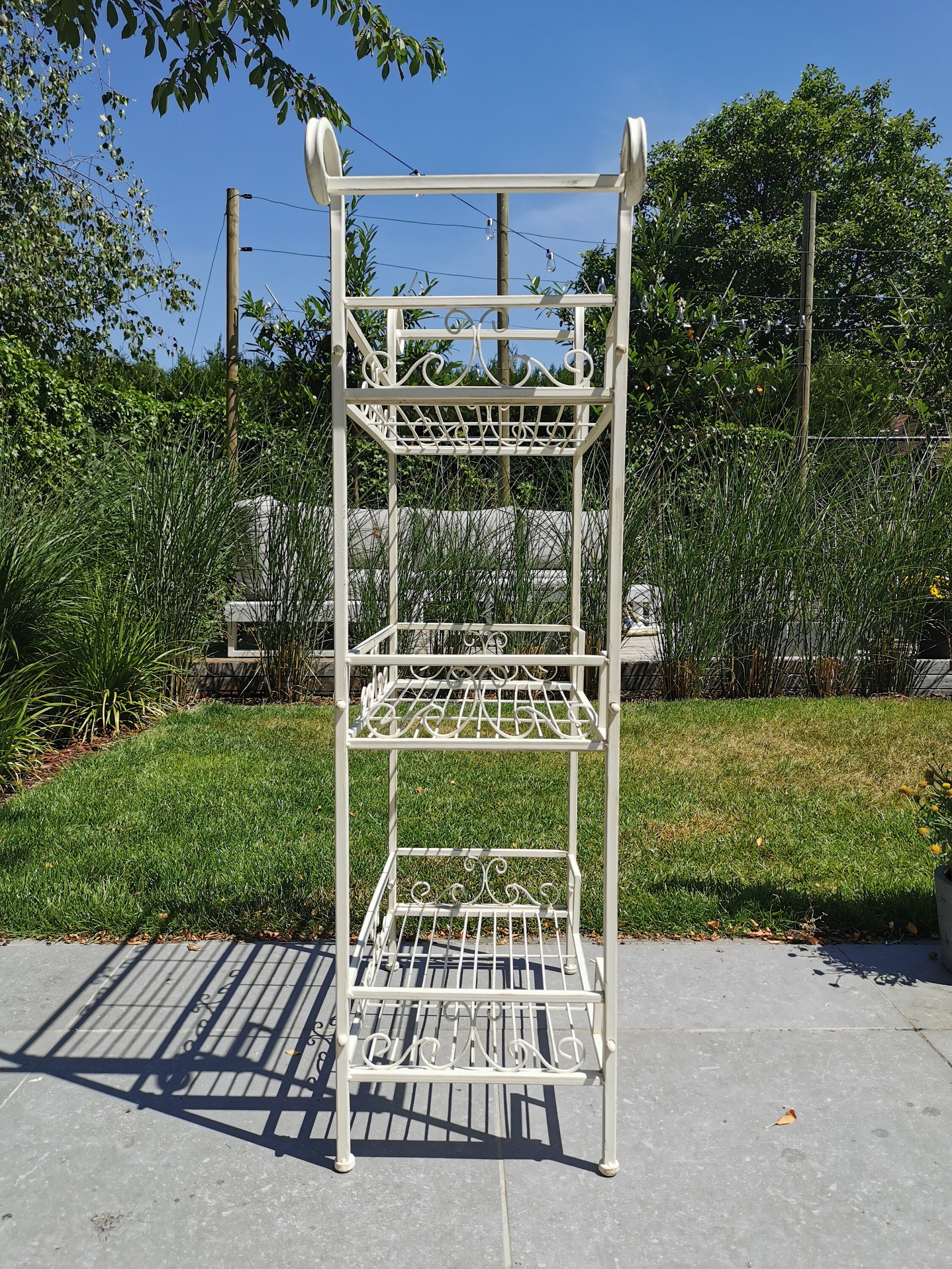 Wrought iron garden rack Flower rack garden and patio furniture and