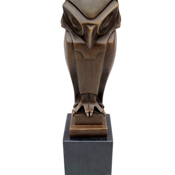 Bronze owl in Art deco style - Owl sculptures - Owl bookends
