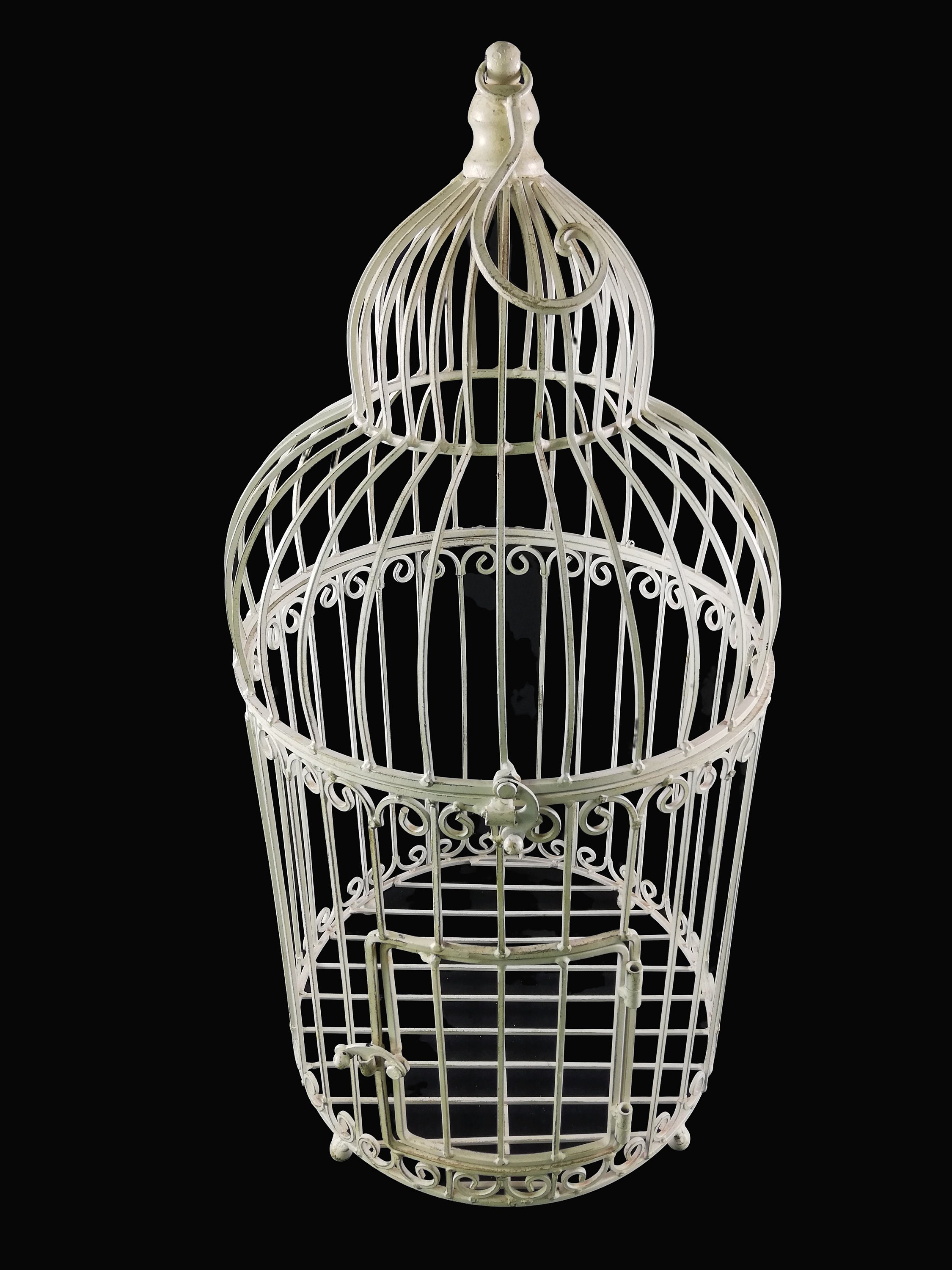 A set of 2 bird cages decorative in garden or inside