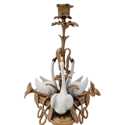 Centerpiece Candlestick Table Candlestick Bronze Candle Etsy